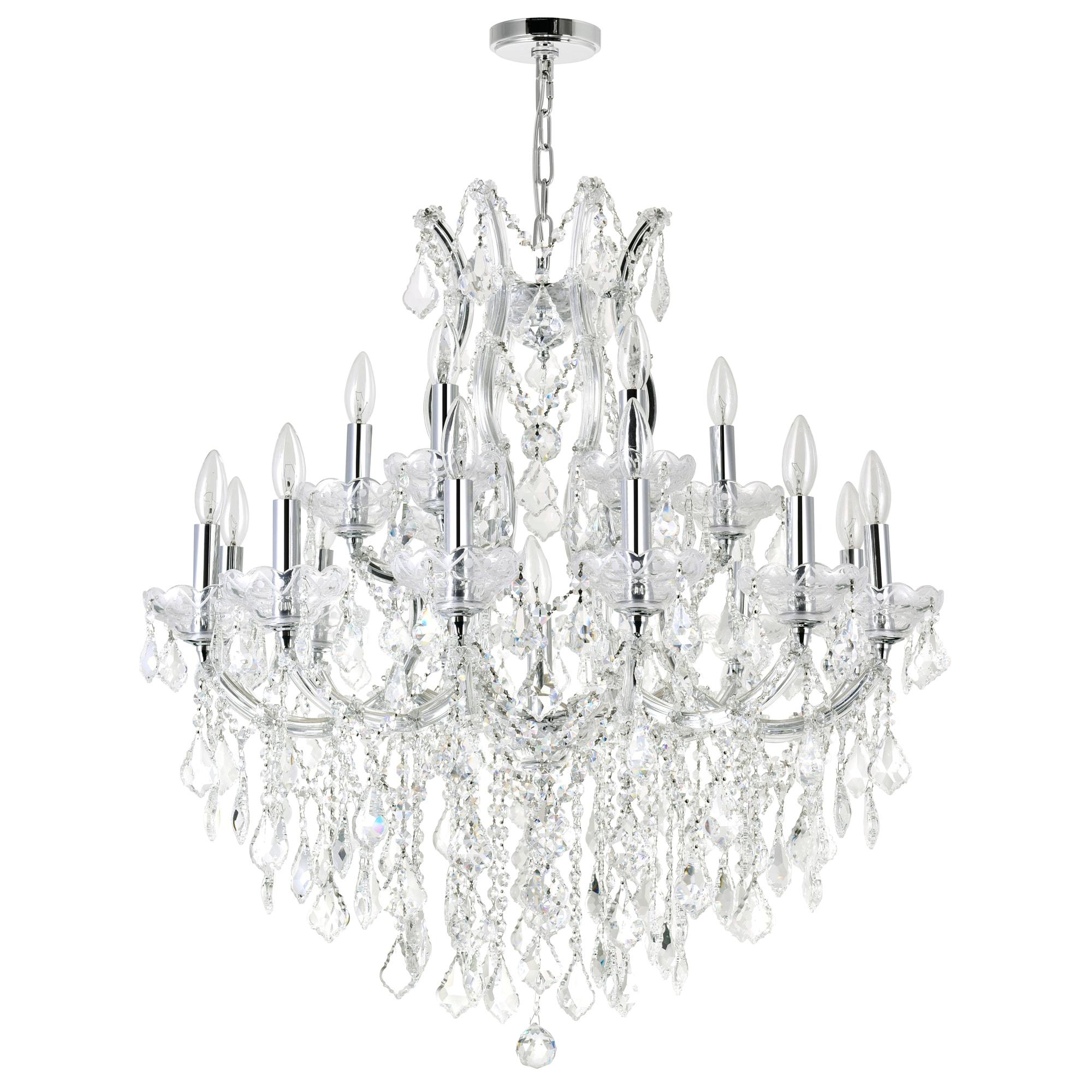 Maria Theresa 19-Light Chrome Crystal Chandelier