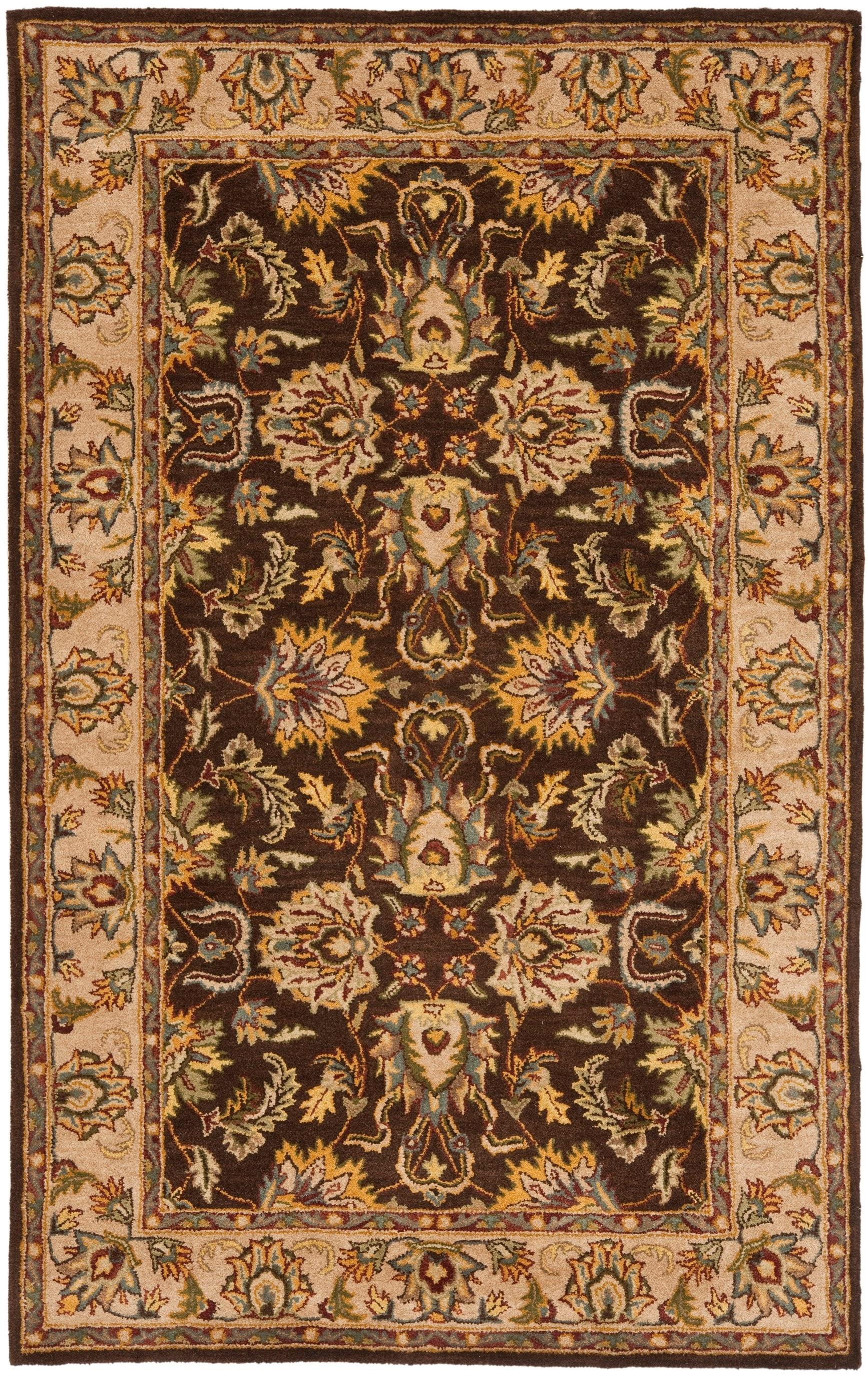 Heritage HG912 Hand Tufted Area Rug - Brown/Ivory - 5'x8' - Safavieh.