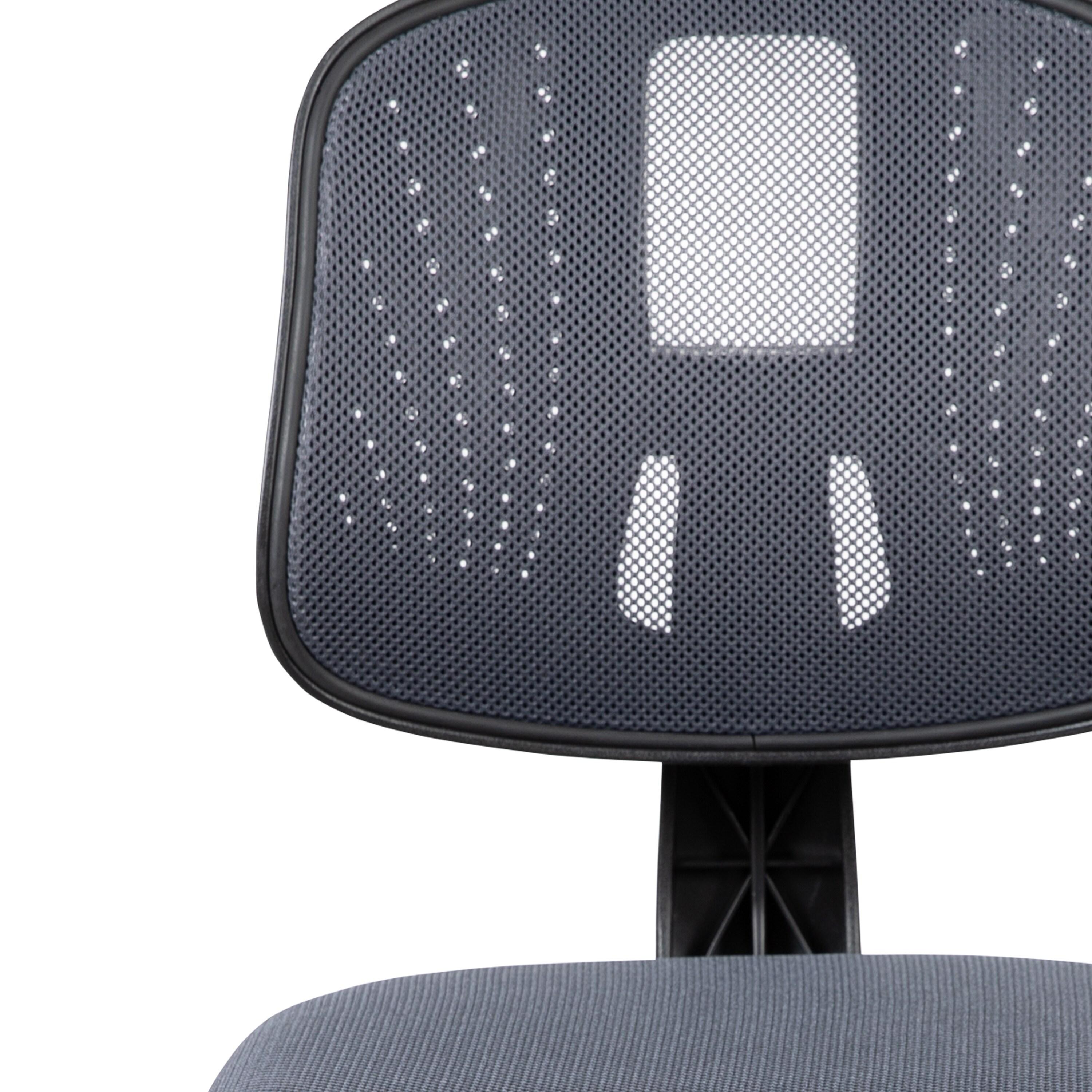 Flash Furniture Flash Fundamentals Mid-Back Gray Mesh Swivel Task Office Chair with Pivot Back