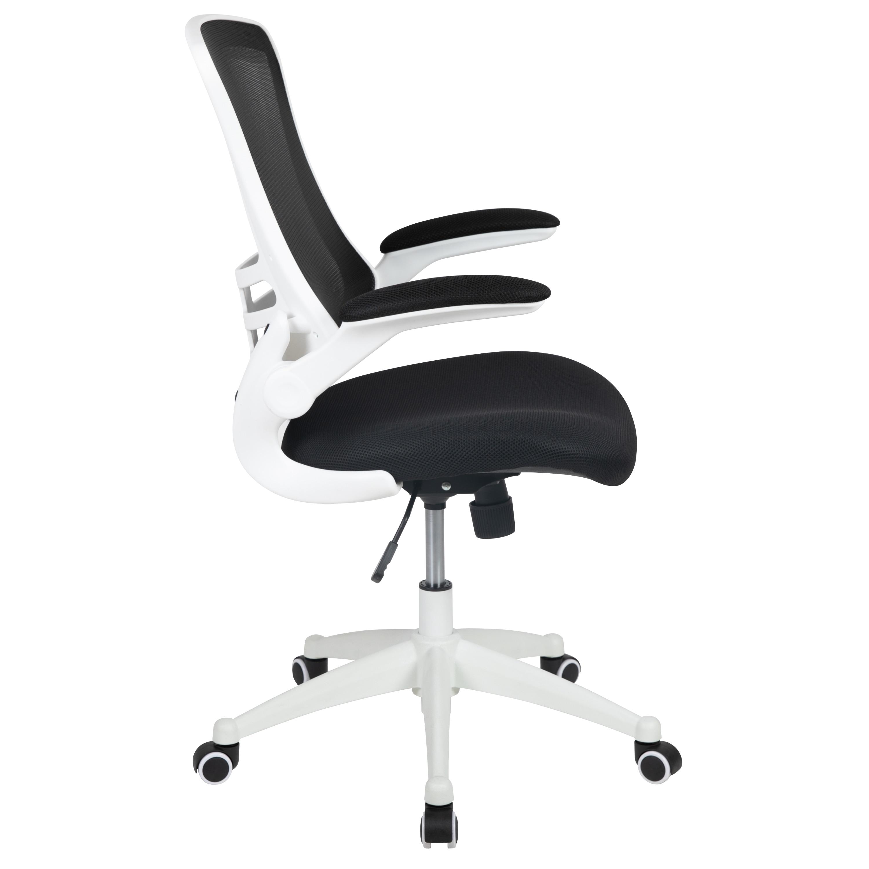 Jayetta Mid-Back Mesh Swivel Ergonomic Office Chair with Flip-Up Arms by Flash Furniture