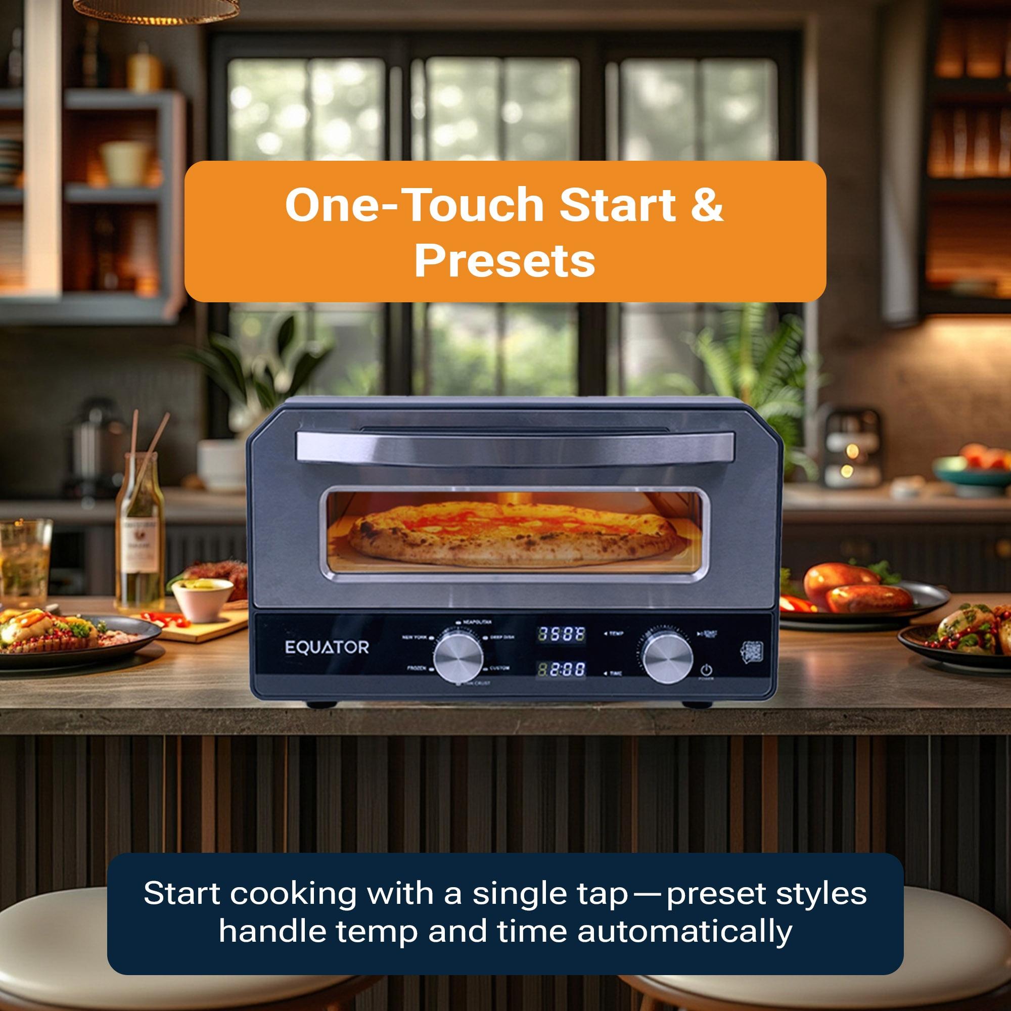 Equator Advanced Appliances Equator ELECTRIC PIZZA OVEN Multi Program w/ Baking Stone Countertop 0.5cf 110V | Wayfair
