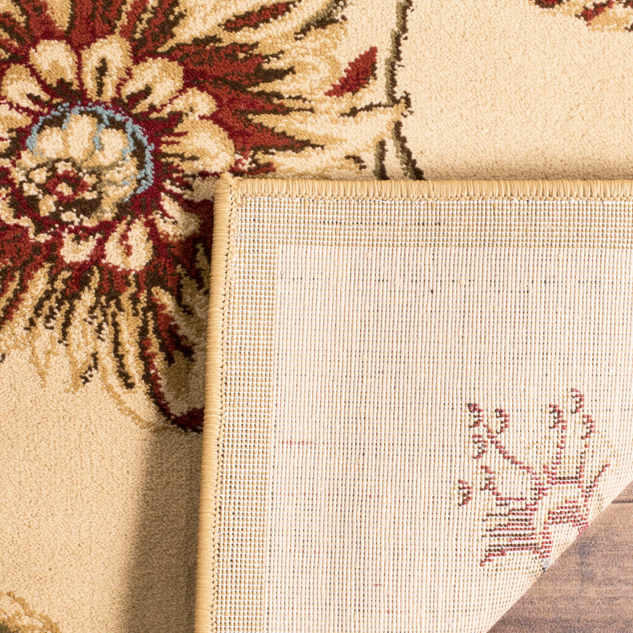 Lyndhurst LNH552 Power Loomed Area Rug - Ivory/Multi - 5'3"x7'6" - Safavieh.
