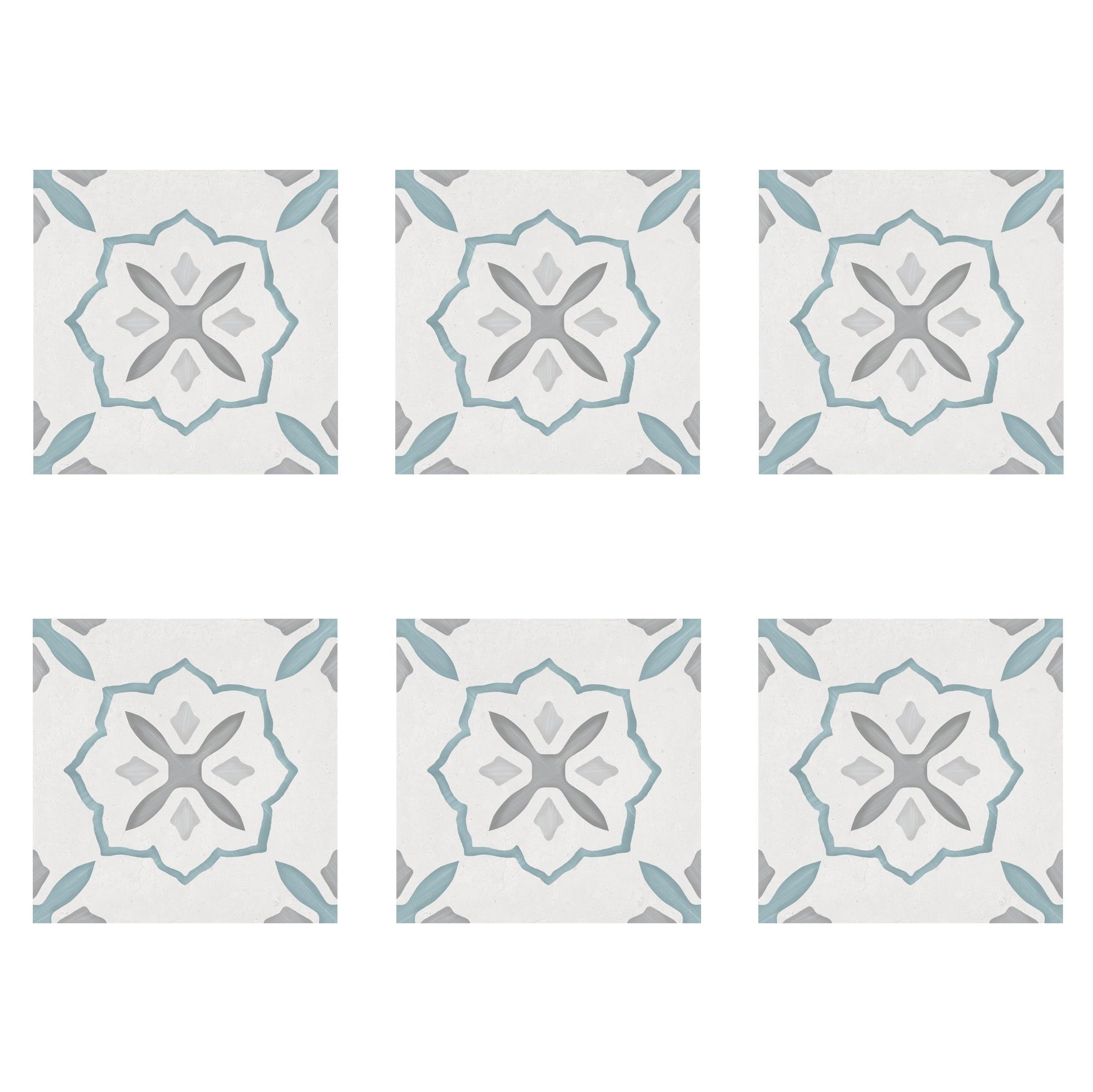 Plumeria 8.77" x 8.77" Matte Porcelain Tile