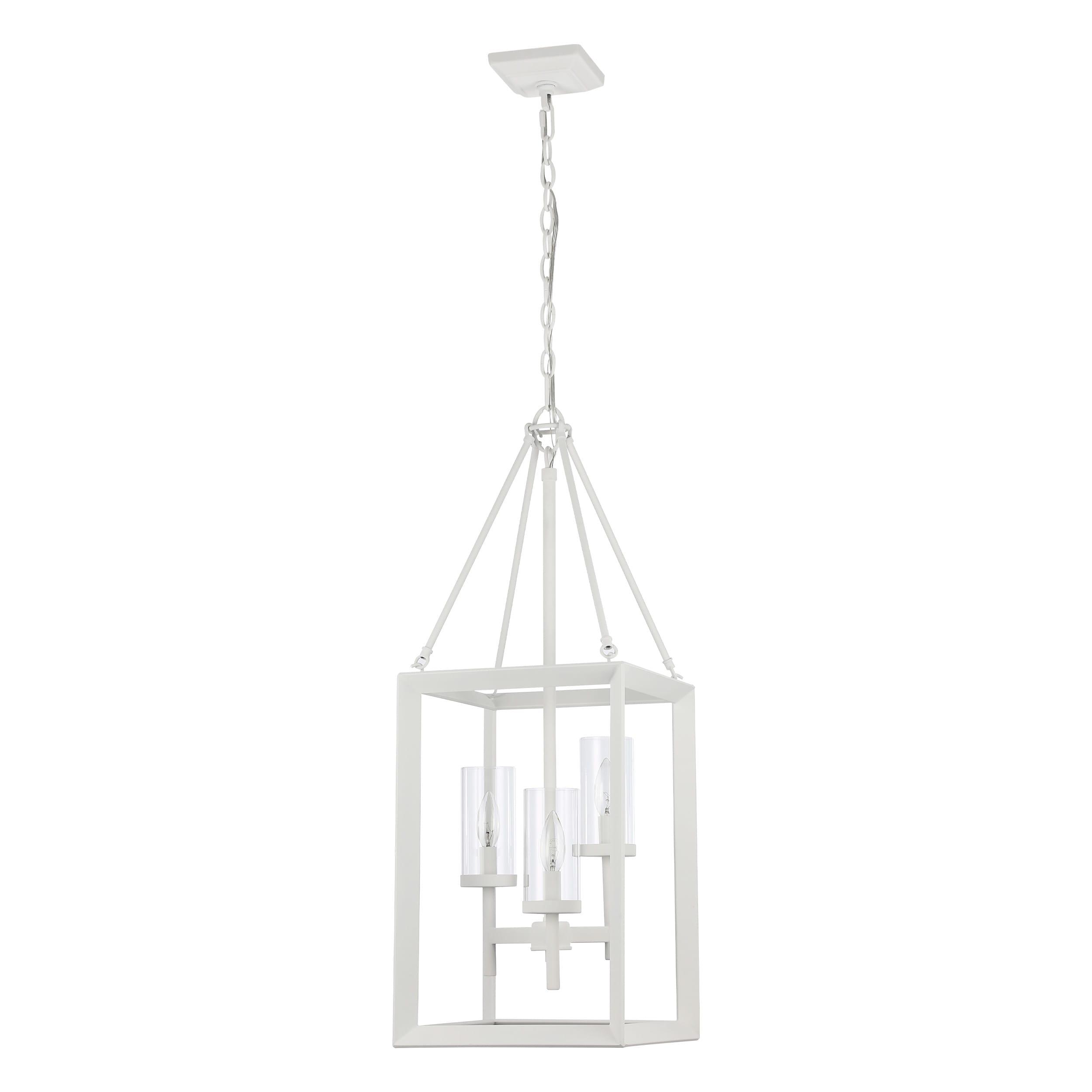 Smyth 3-Light Pendant in Natural White with Clear Glass