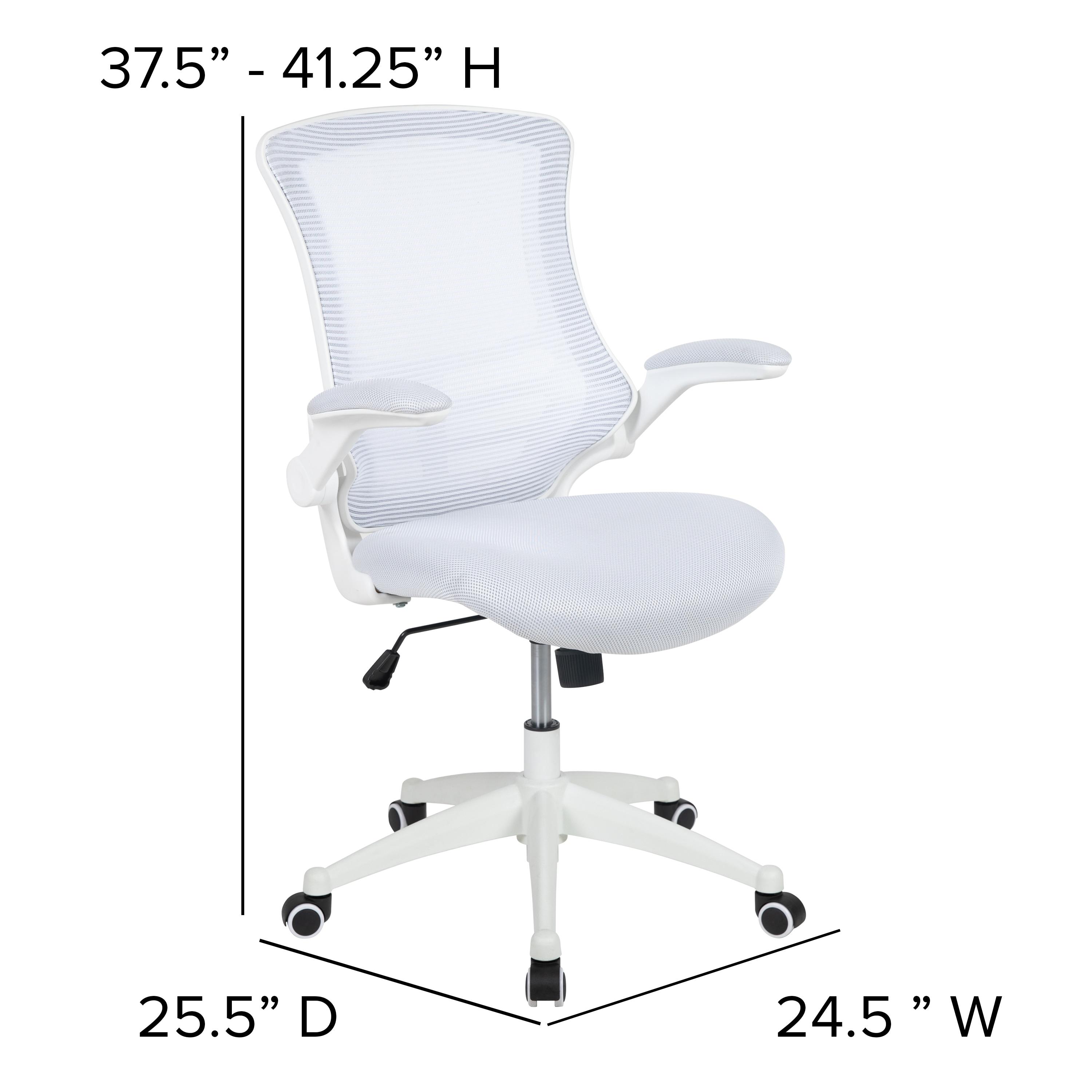 Jayetta Mid-Back Mesh Swivel Ergonomic Office Chair with Flip-Up Arms by Flash Furniture