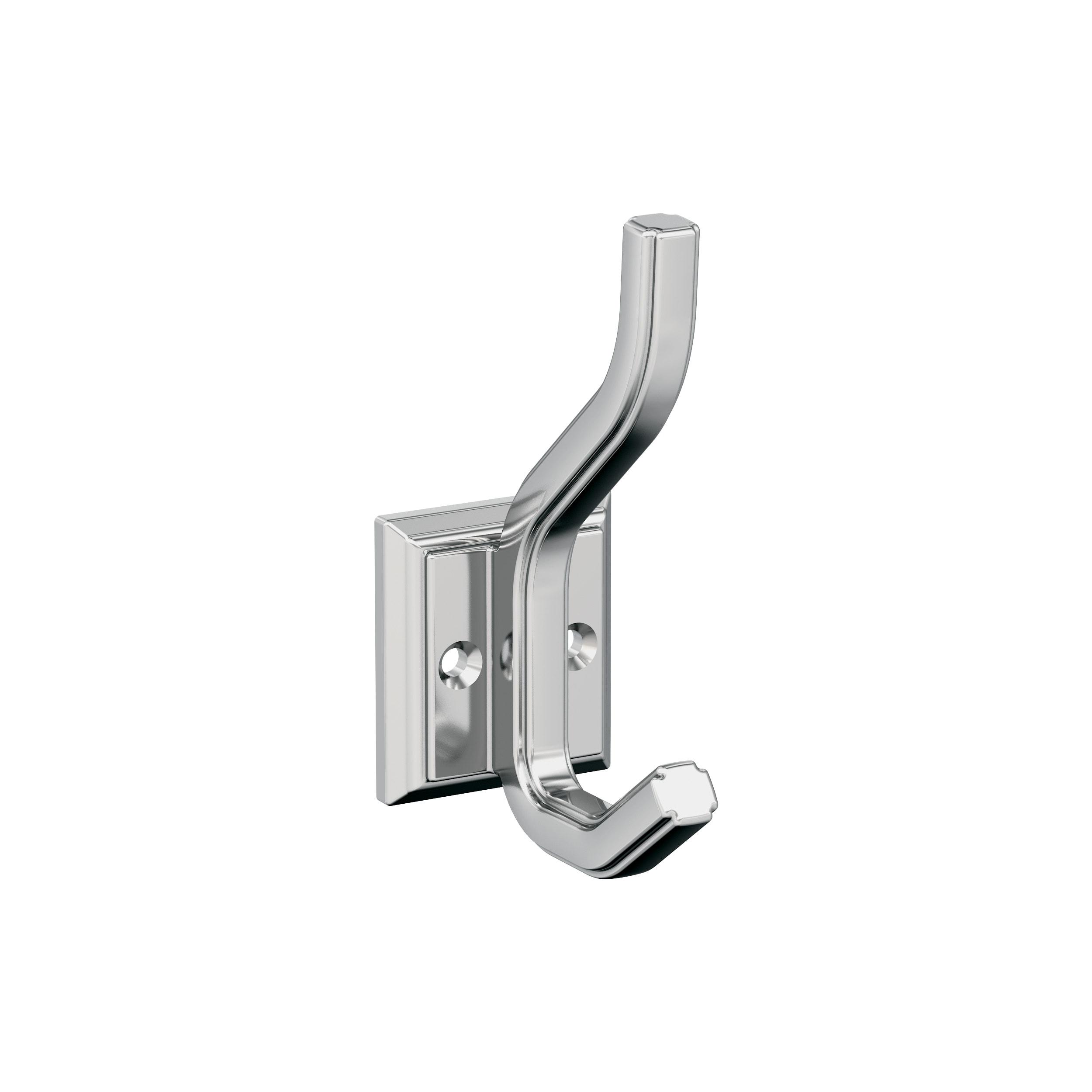 Amerock Aliso Transitional Double Prong Polished Chrome Wall Hook