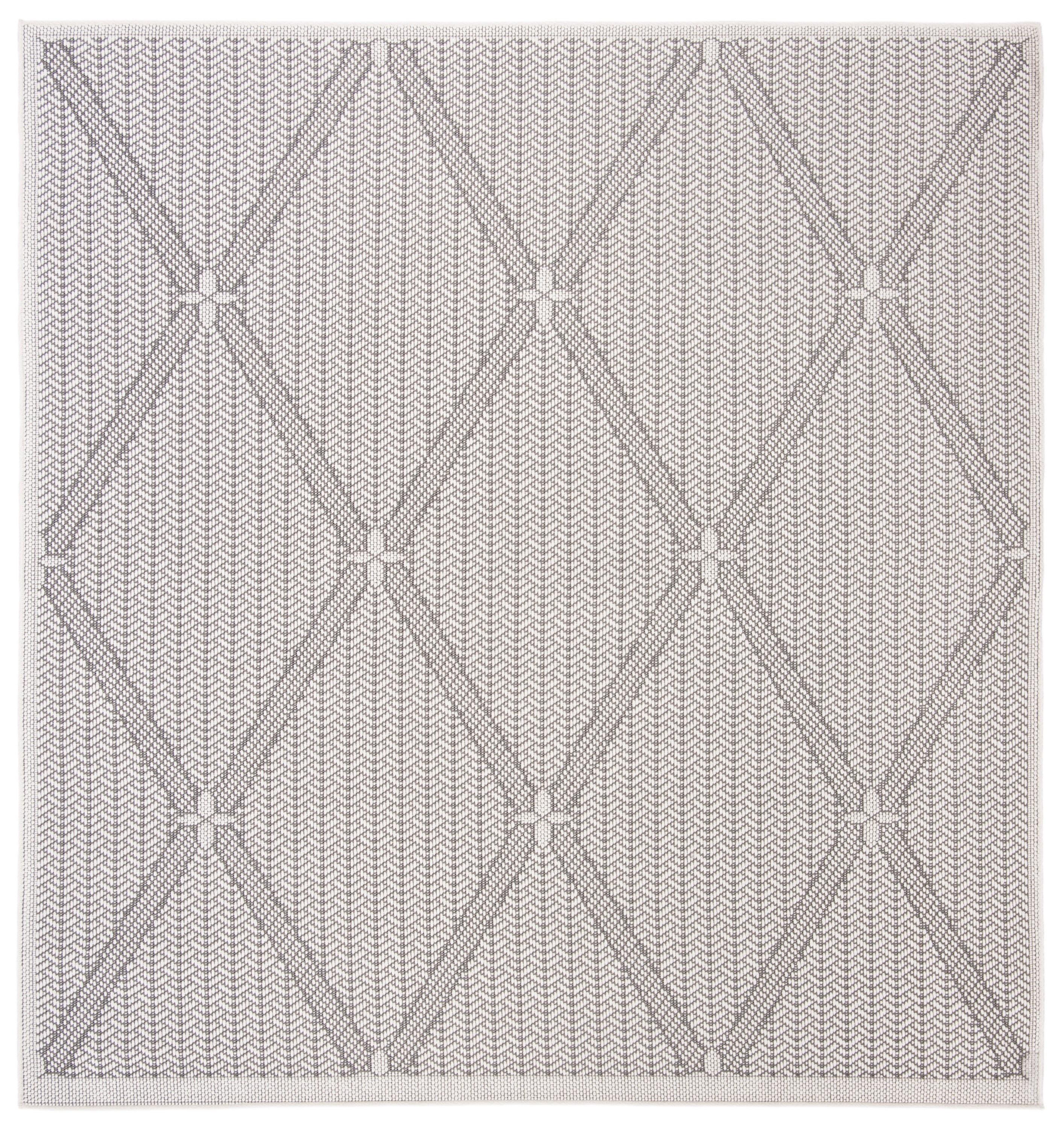 Bermuda BMU811 Power Loomed Indoor/Outdoor Area Rug - Cream/Gray - 8'x8' - Safavieh.