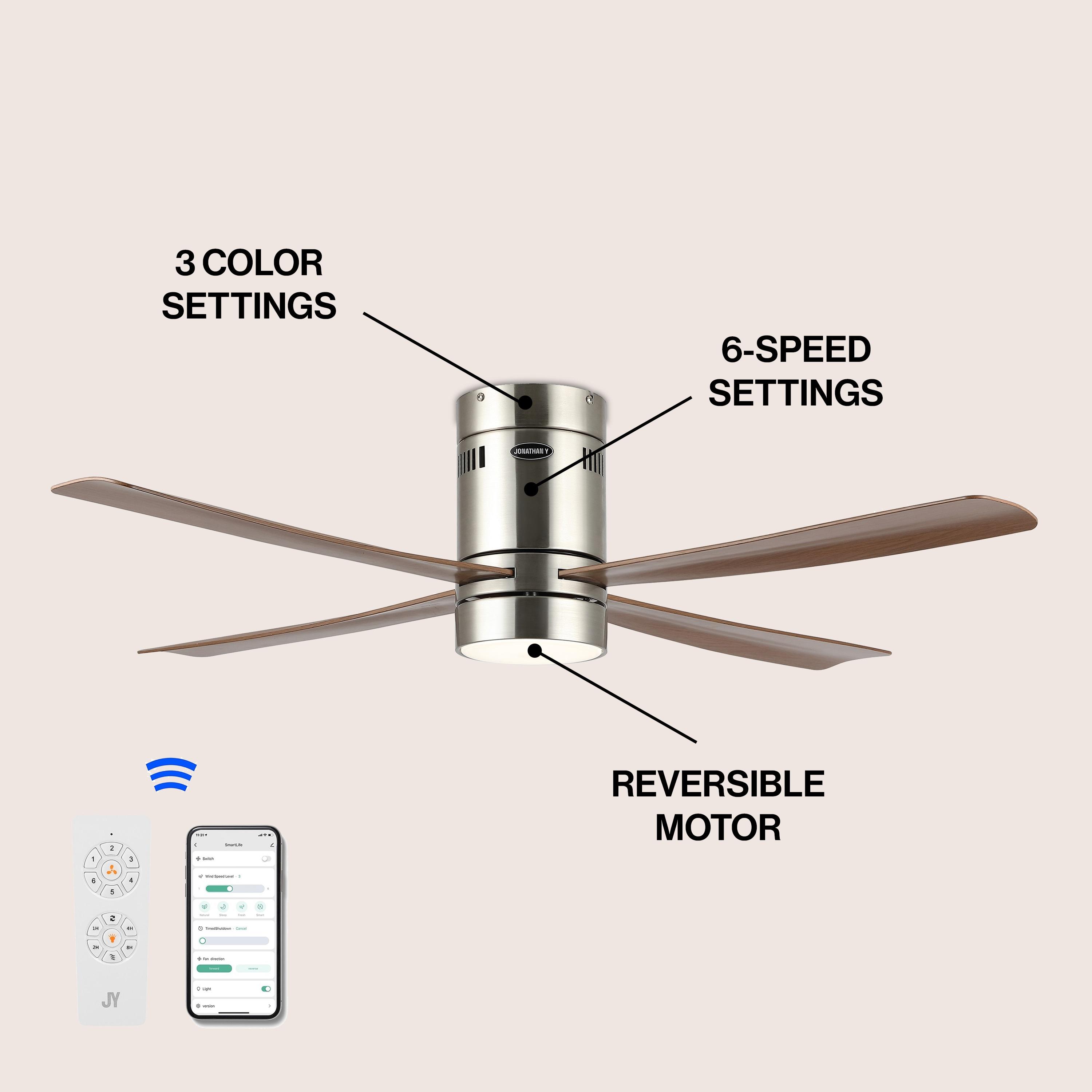Jonathan Y Theo 52'' Ceiling Fan with LED Lights