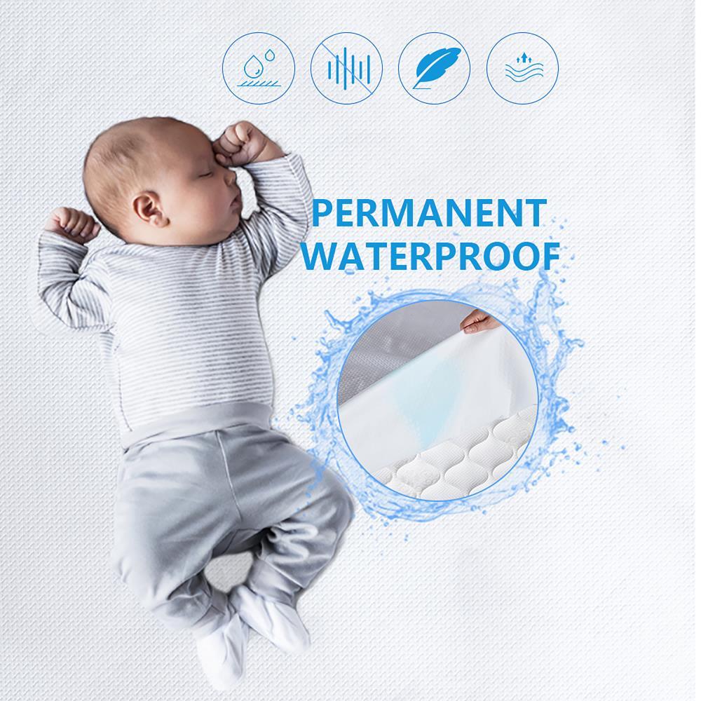 NexHome Waterproof Hypoallergenic Fitted Mattress Protector, Queen