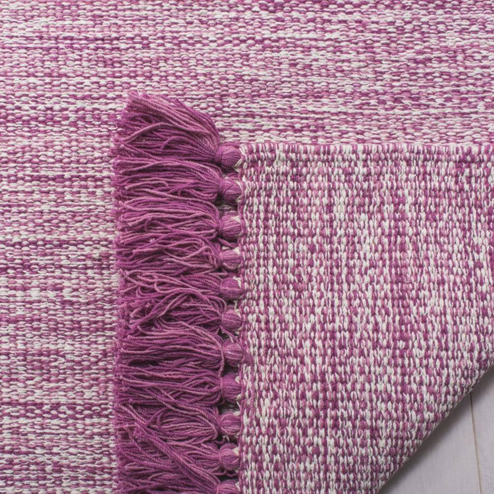 SAFAVIEH Montauk Justin Solid Braided Cotton Area Rug, Pink, 8' x 10'