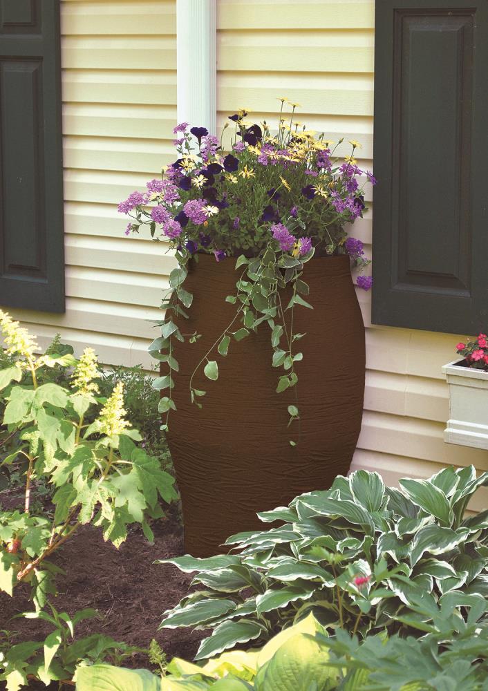 EMSCO Group EMSCO Group Weather Resistant Plastic Rain Barrel and Hose with Diverter Kit