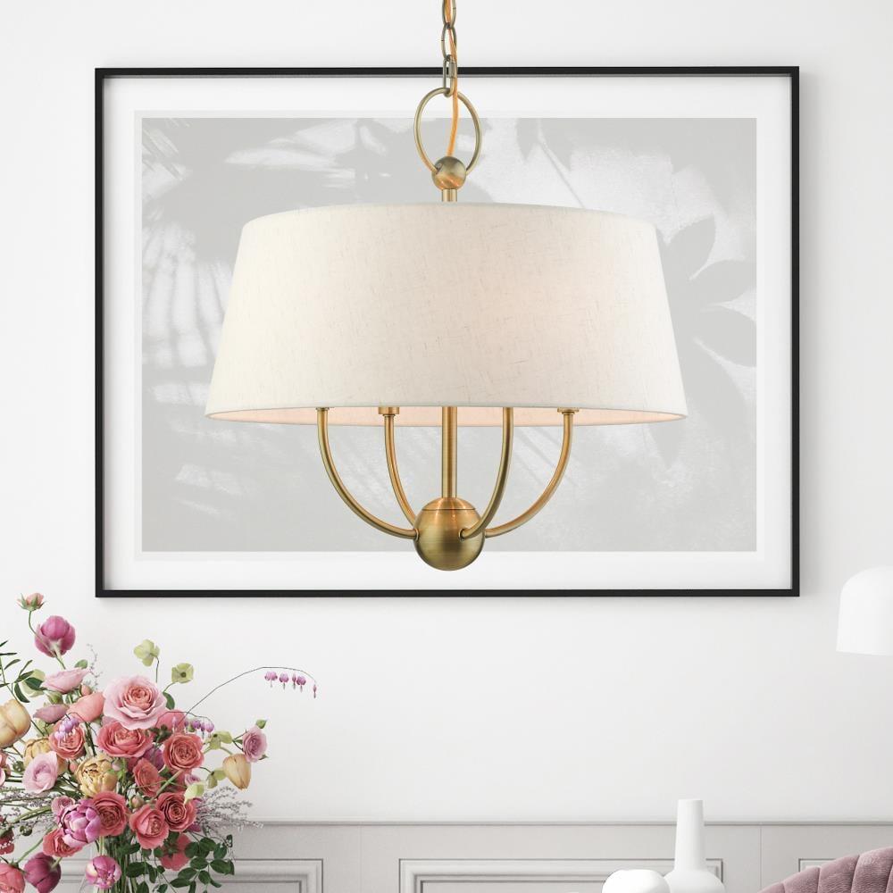 Livex Lighting Cartwright 4 - Light Pendant in  Antique Brass