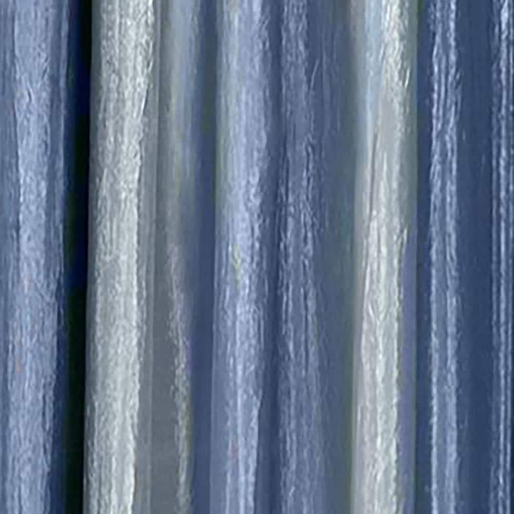 Kate Aurora Royal Ombre Crushed Semi Sheer Single Window Scarf Treatment - 50 in. W x 144 in. L, Blue