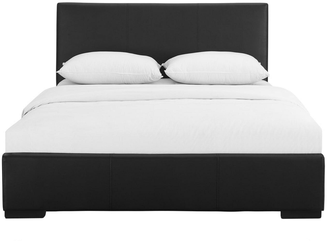 HomeStock Medieval Moods Upholstered Platform Bed, Black, King with 2 Nightstands