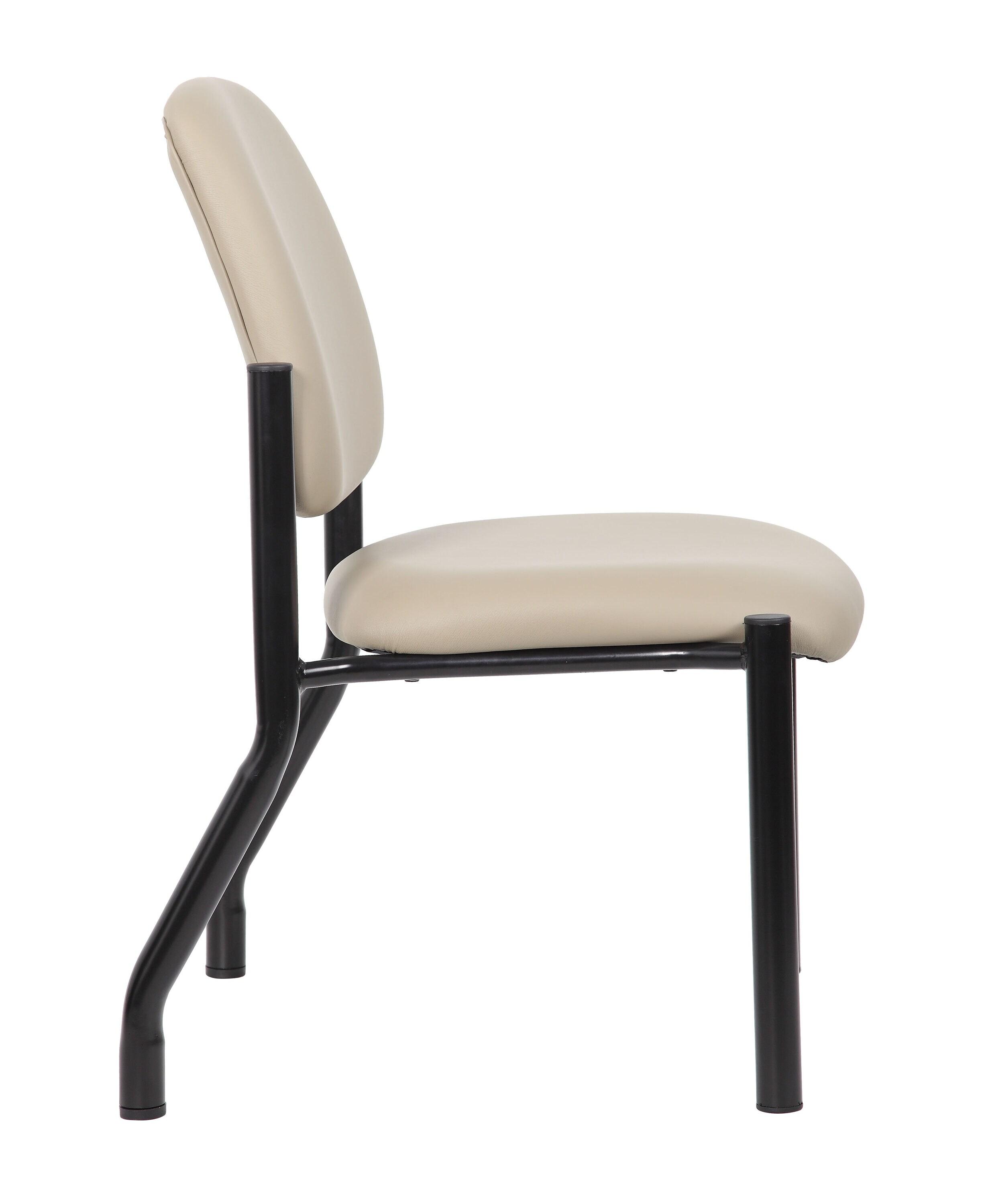 Boss Office Products Big and Tall Antimicrobial Guest Armchair, 300 lb. weight capacity, Beige
