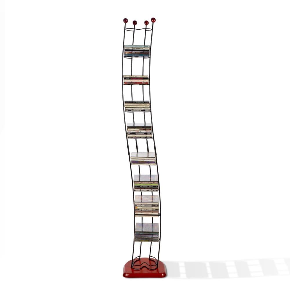 Winston Porter Solid Wood 51'' H Wire Rack Media Storage