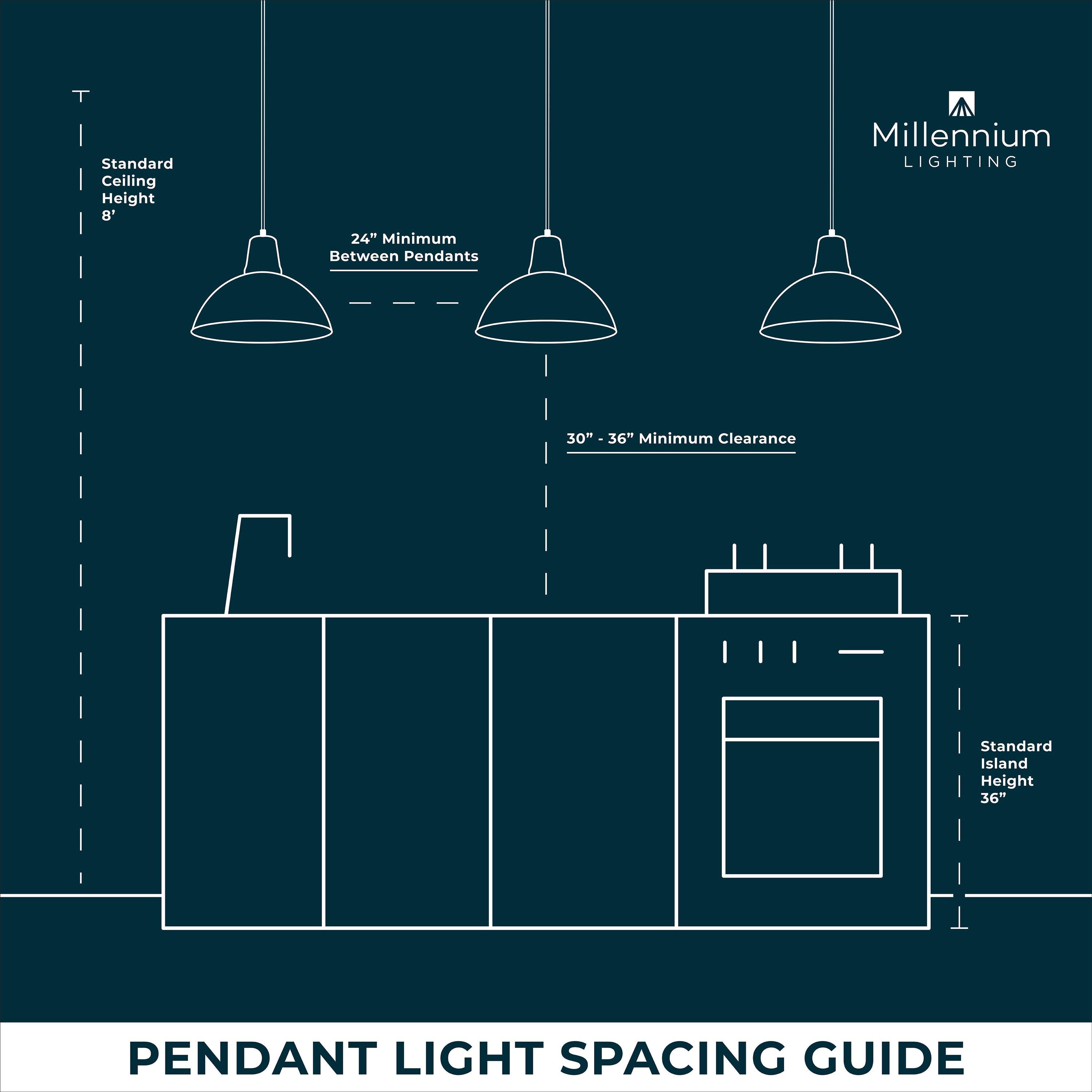 Millennium Lighting 4 - Light Pendant in Modern Gold