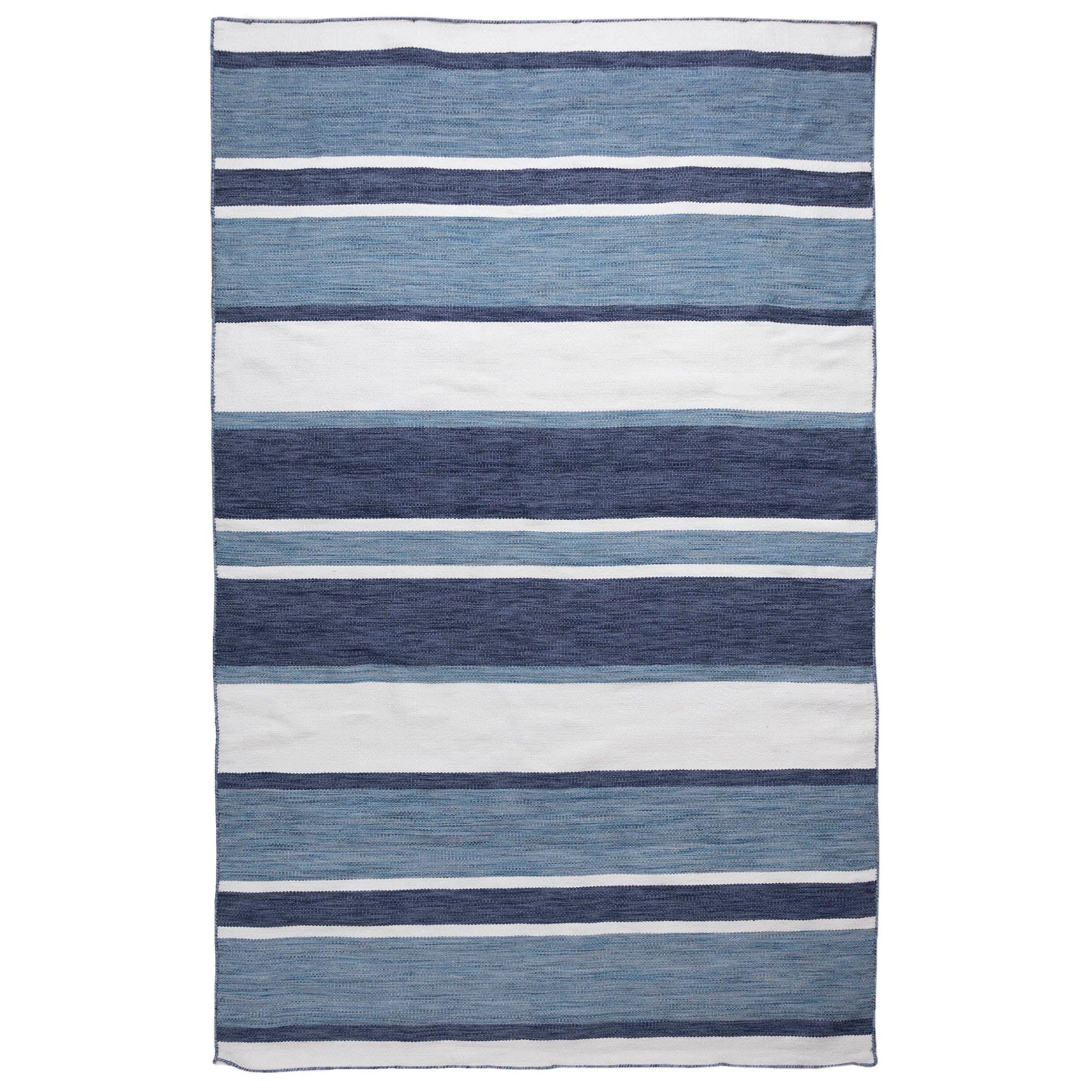 Liora Manne Sorrento Boat Stripe Indoor/Outdoor Rug Navy 7'6" x 9'6"