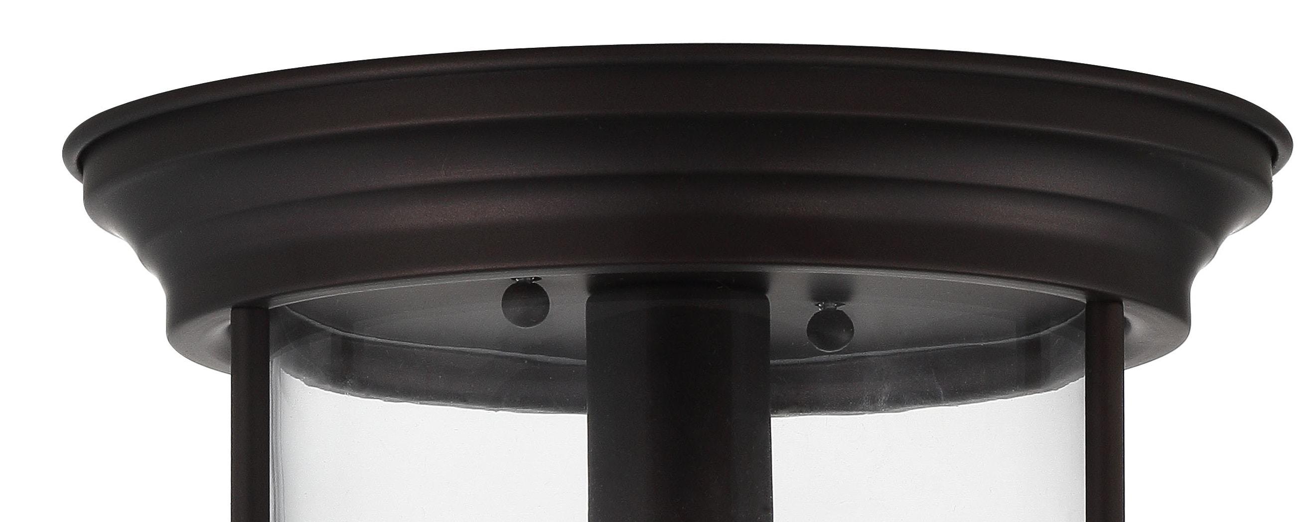 Savannah 10.25" Metal/Glass LED Flush Mount, Oil Rubbed Bronze