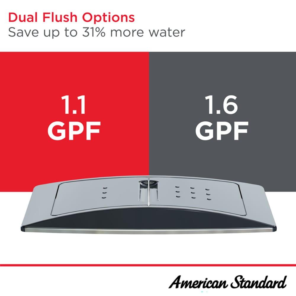 American Standard Edgemere 1.6 Gallons GPF Round Comfort Height Floor Mounted Kit (Seat Not Included)