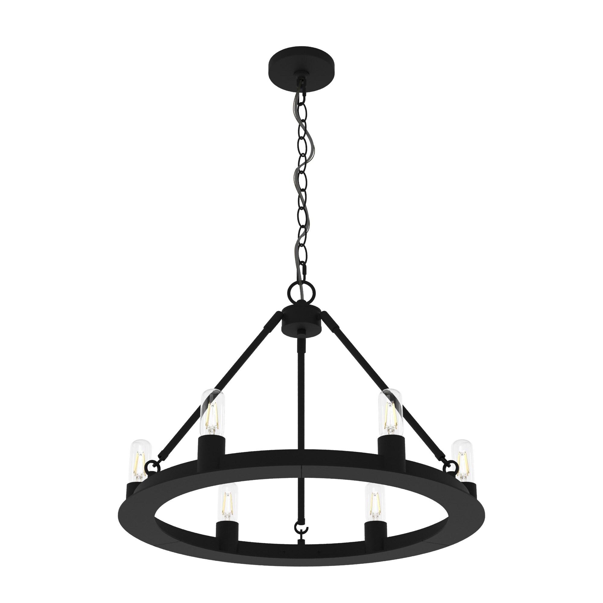 Hunter Saddlewood 6 Light Chandelier Ceiling Light Fixture