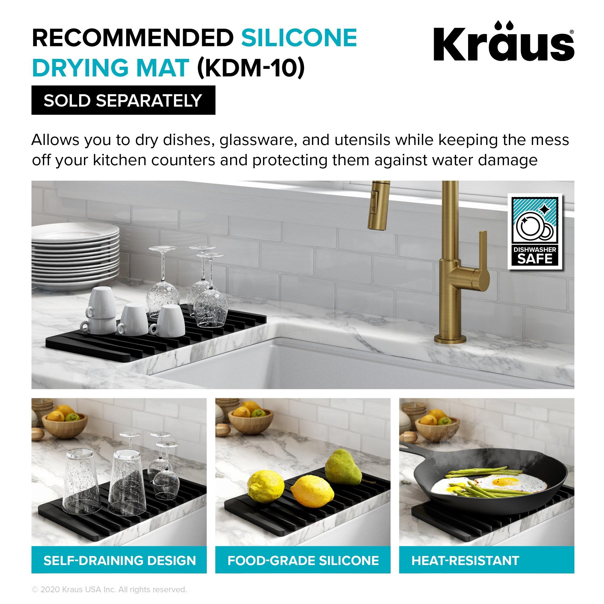 KRAUS Turino™ 33" L Farmhouse Reversible Apron Front Fireclay Single Bowl Kitchen Sink