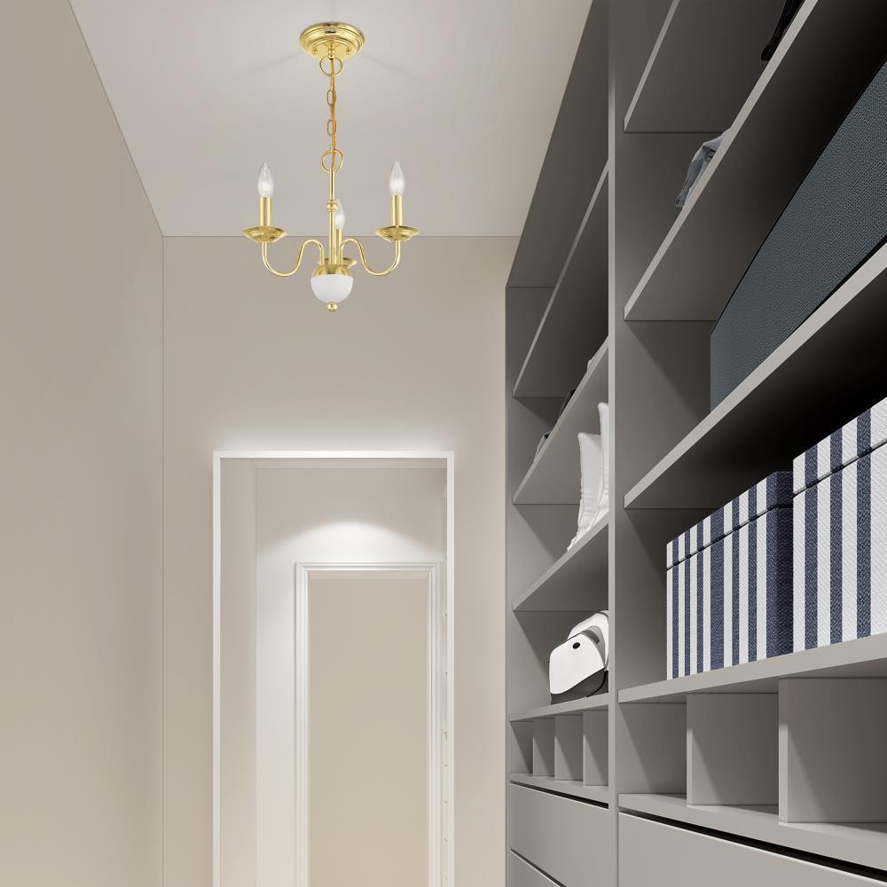 Livex Lighting Windsor 3 - Light Chandelier in  Polished Brass