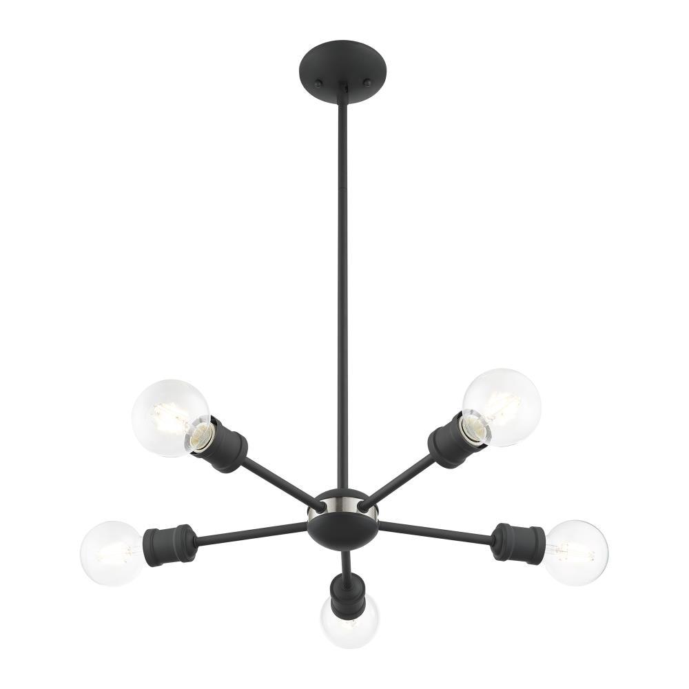 5 - Light Steel Dimmable Sputnik Sphere Chandelier