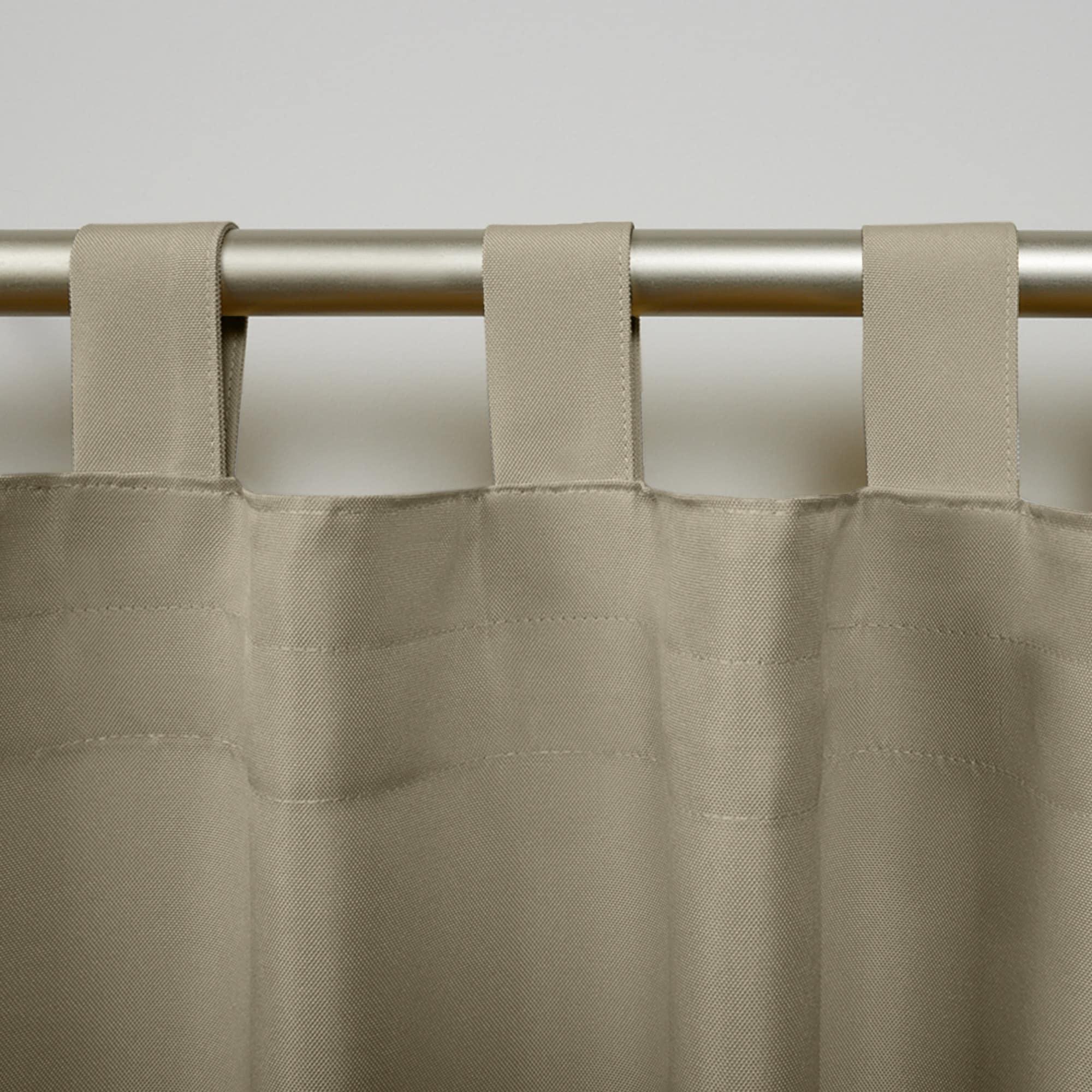 Set of 2 (120"x54") Cabana Easy Closure Grommet Top Light Filtering Window Curtain Panels Taupe Brown - Exclusive Home: Indoor/Outdoor Use