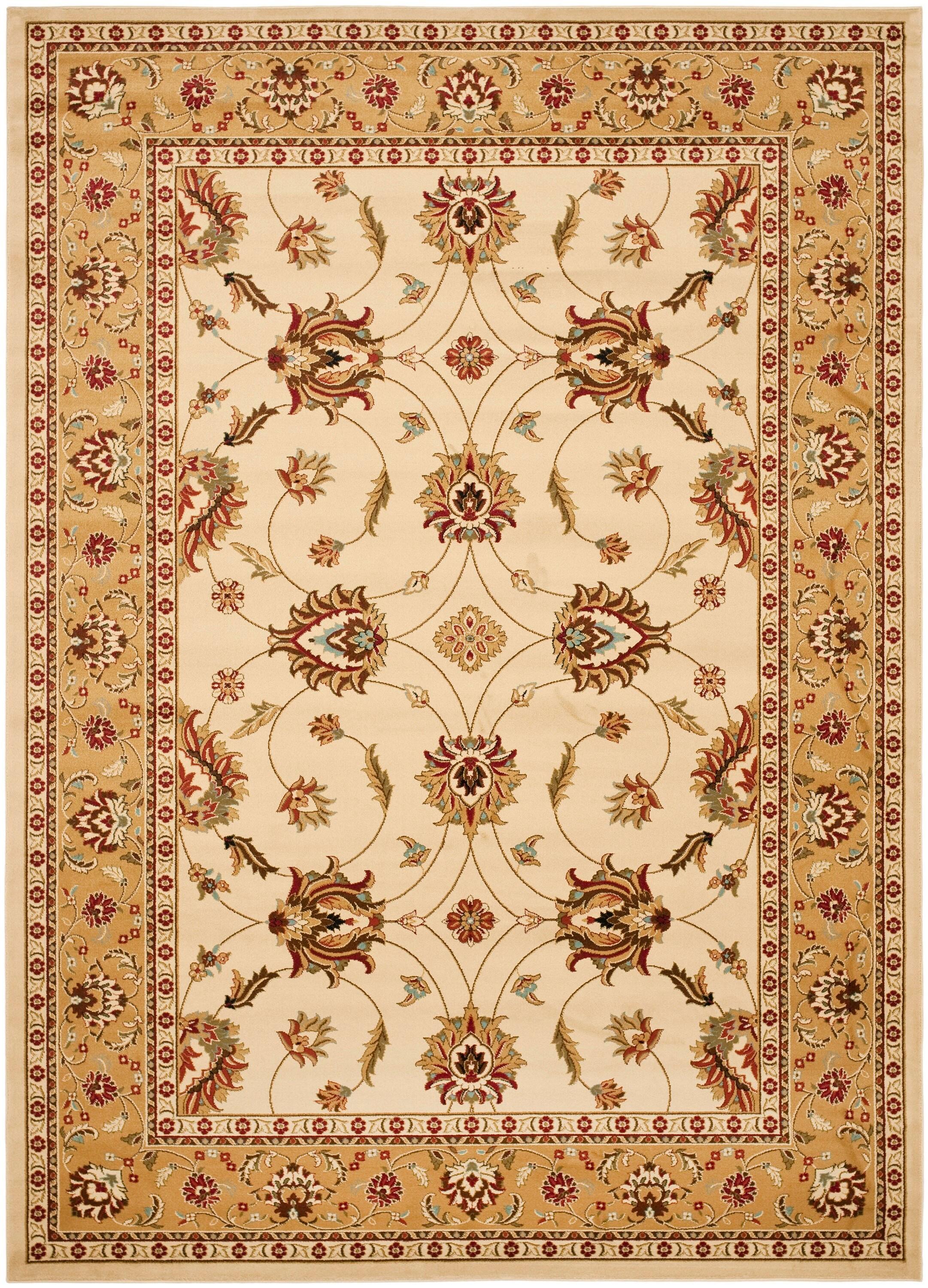 Lyndhurst LNH553 Power Loomed Area Rug - Ivory/Beige - 8'9"x12' - Safavieh.