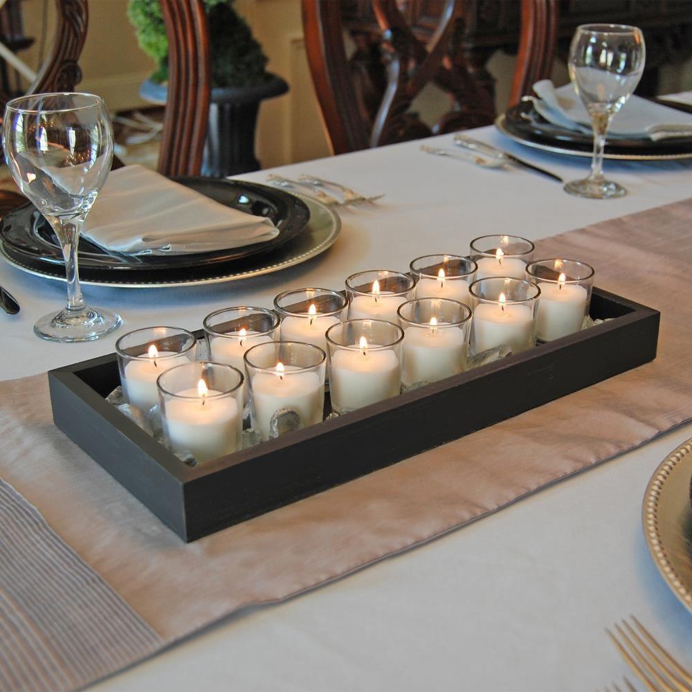 2.5'' H Glass Tabletop Votive Holder with Candle Included (Set of 12)