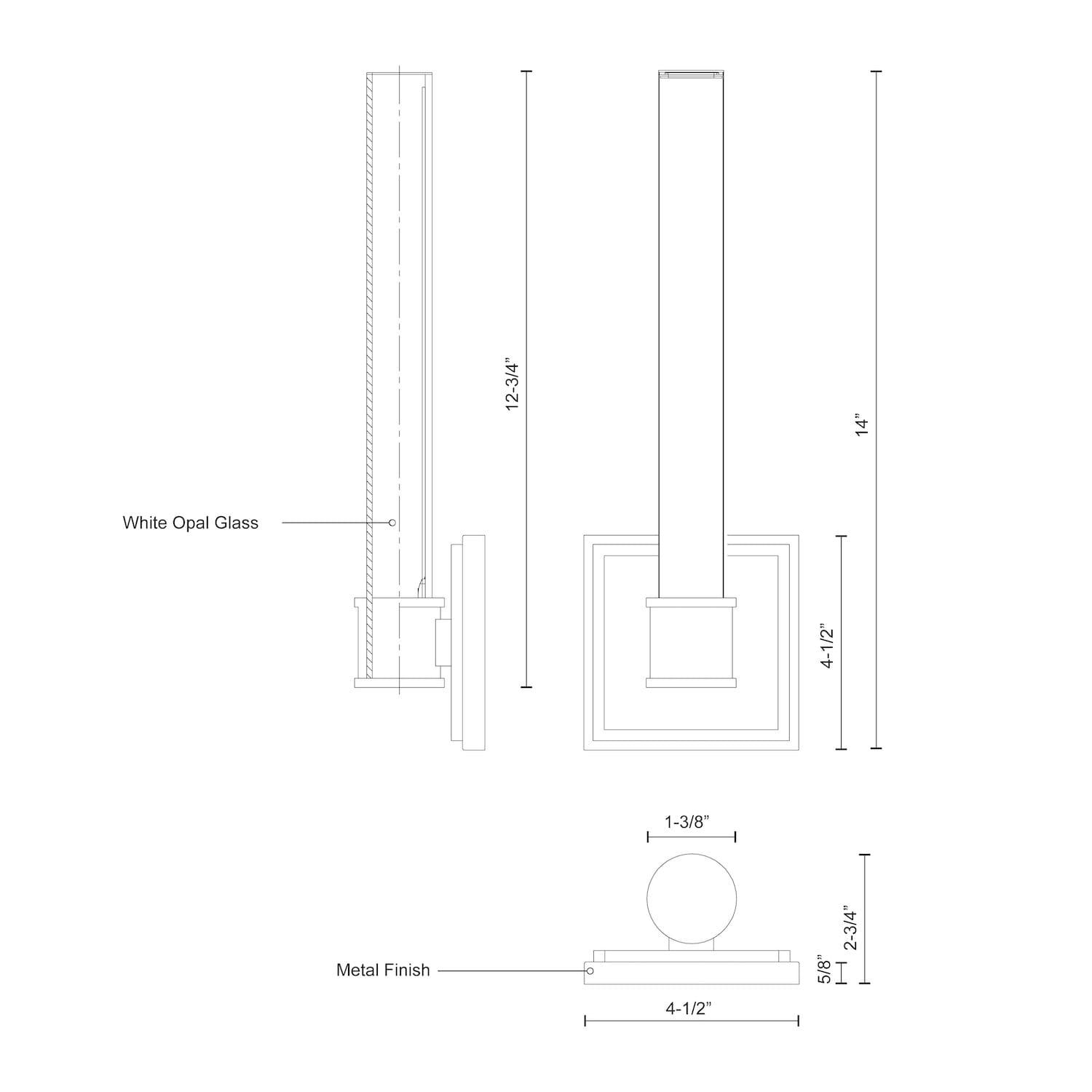 Kuzco Lighting Rona Aluminum LED Wallchiere