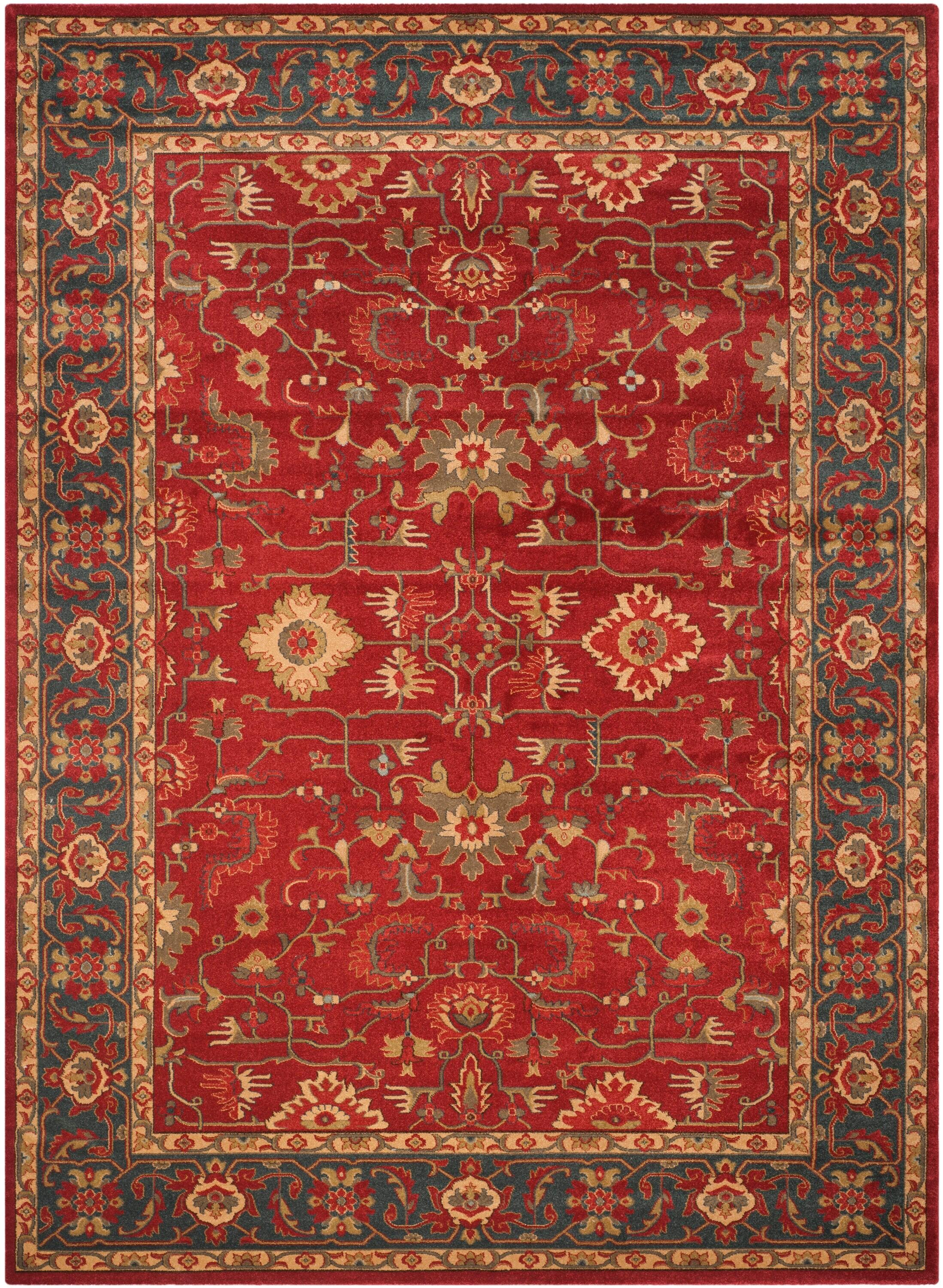 Mahal MAH693 Power Loomed Indoor Area Rug - Red/Navy - 9'x12' - Safavieh