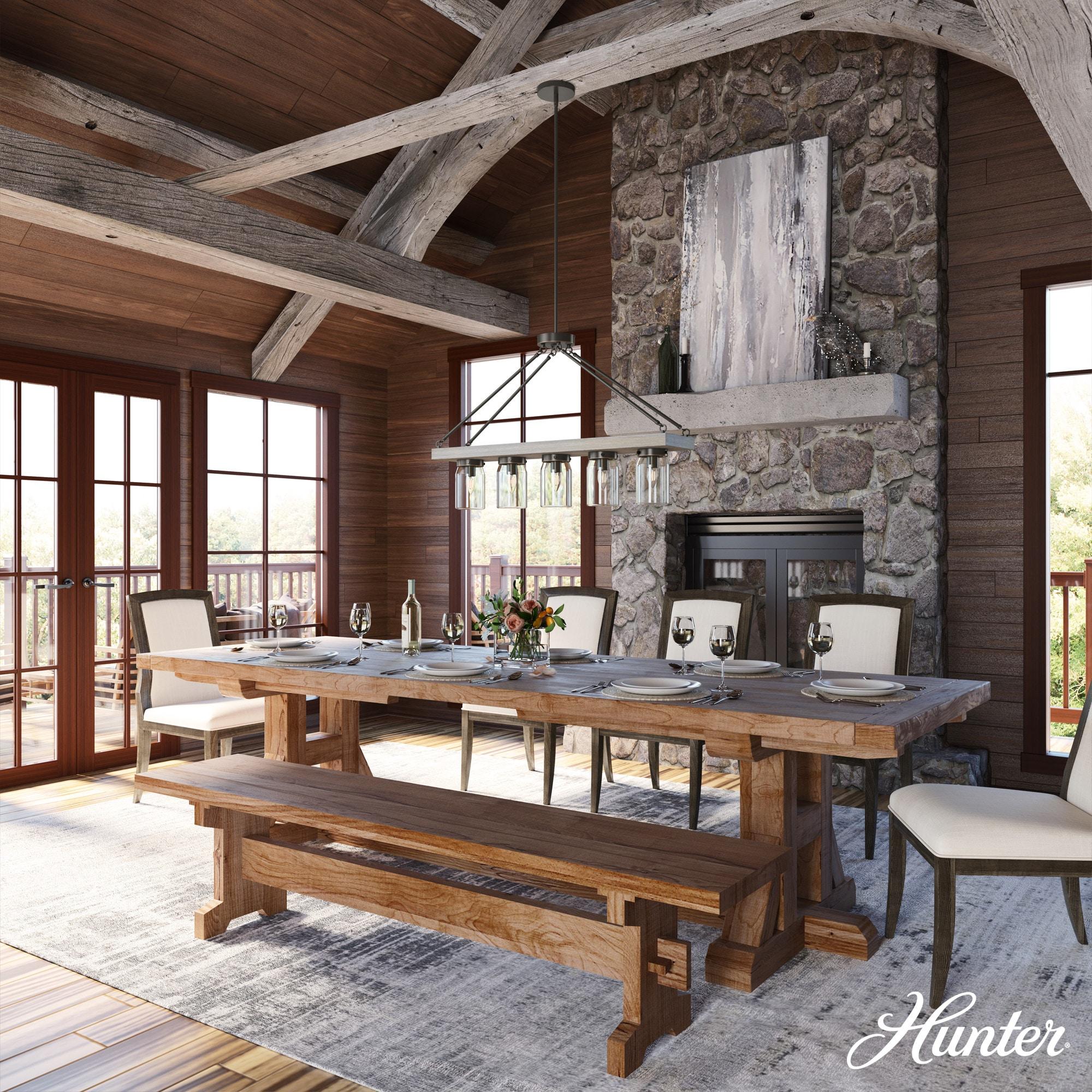 Hunter Fan Devon Park 5 - Light Kitchen Island Linear Pendant