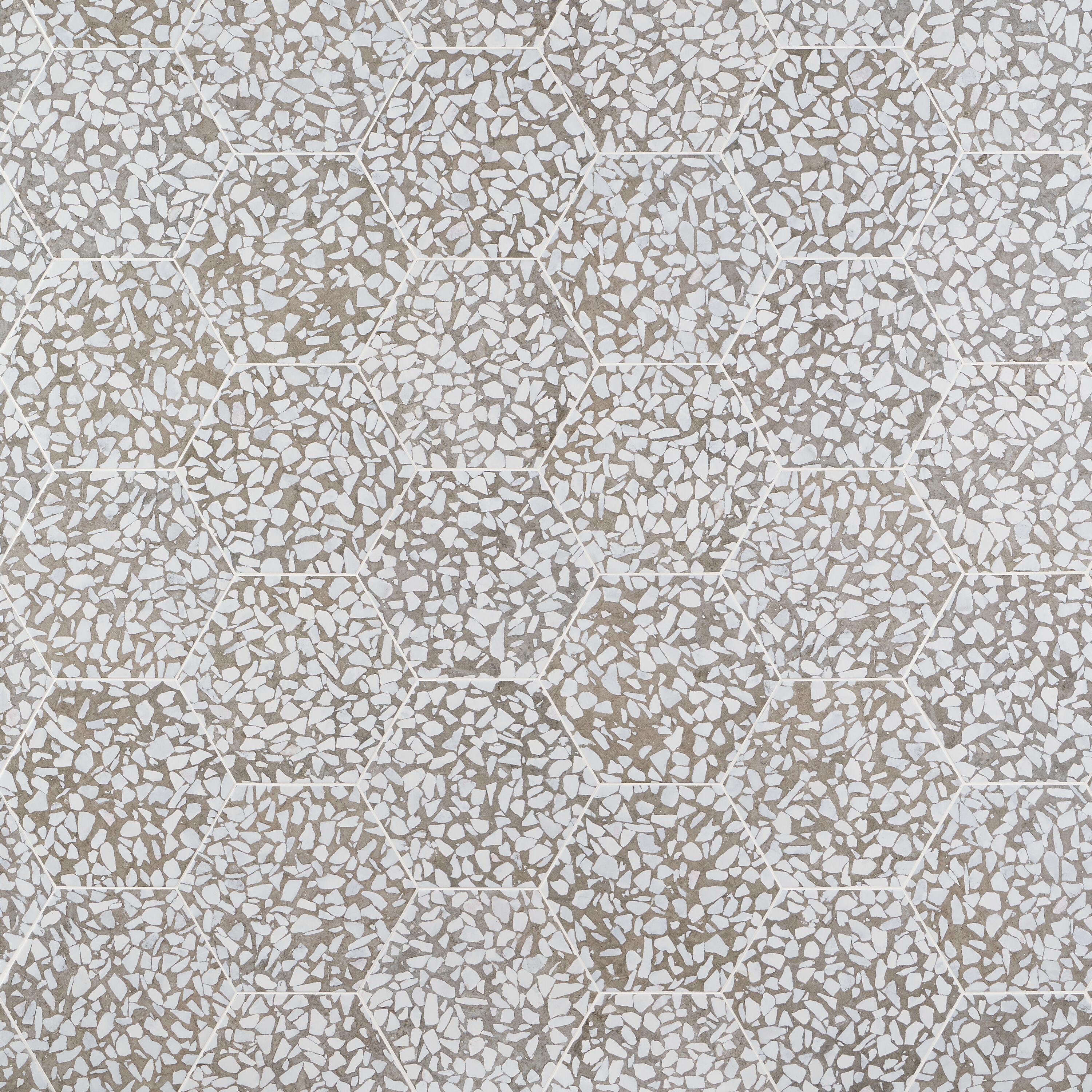 Jurassic Hex 9" Terrazzo Look Porcelain Floor & Wall Tile (8.07 Sq. Ft. / Case)
