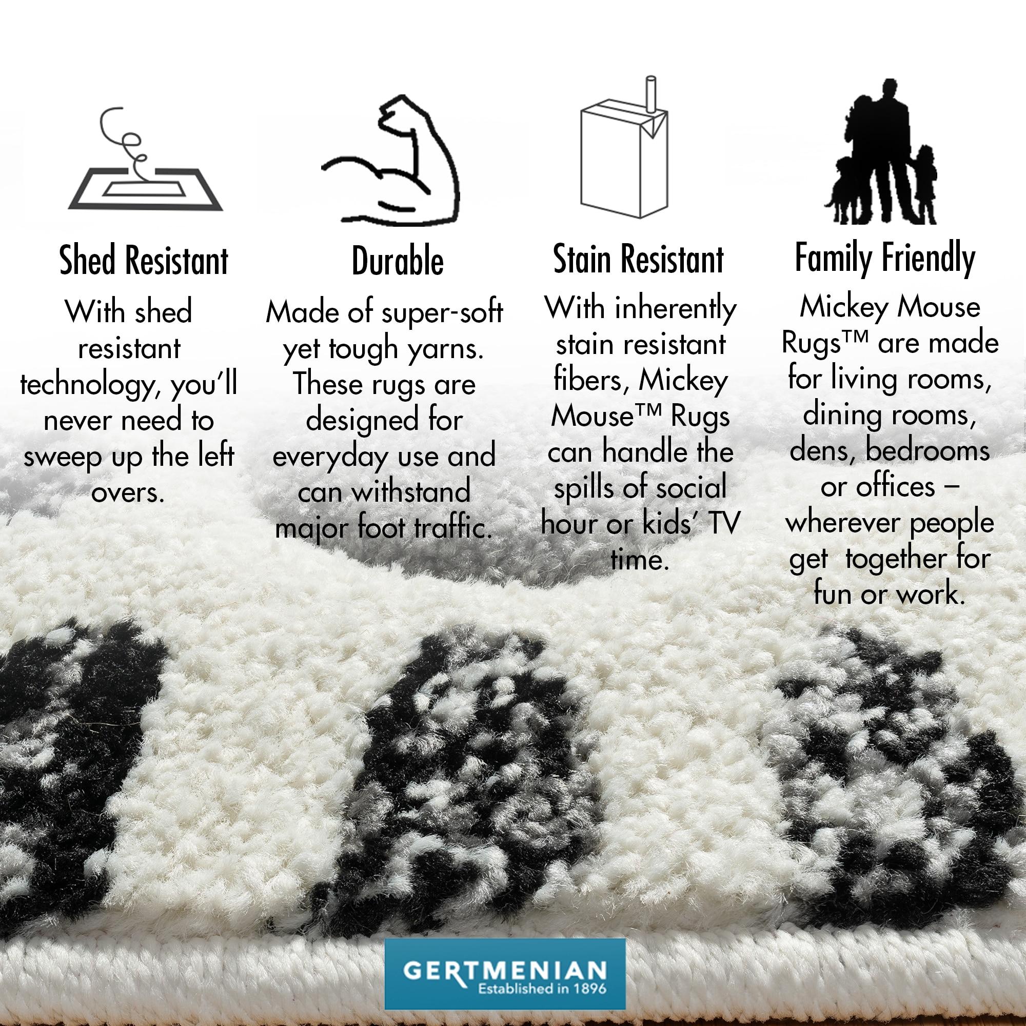 Licensed Disney Bravo Mickey Mouse Spheres Black/Red/White Indoor Area Rug