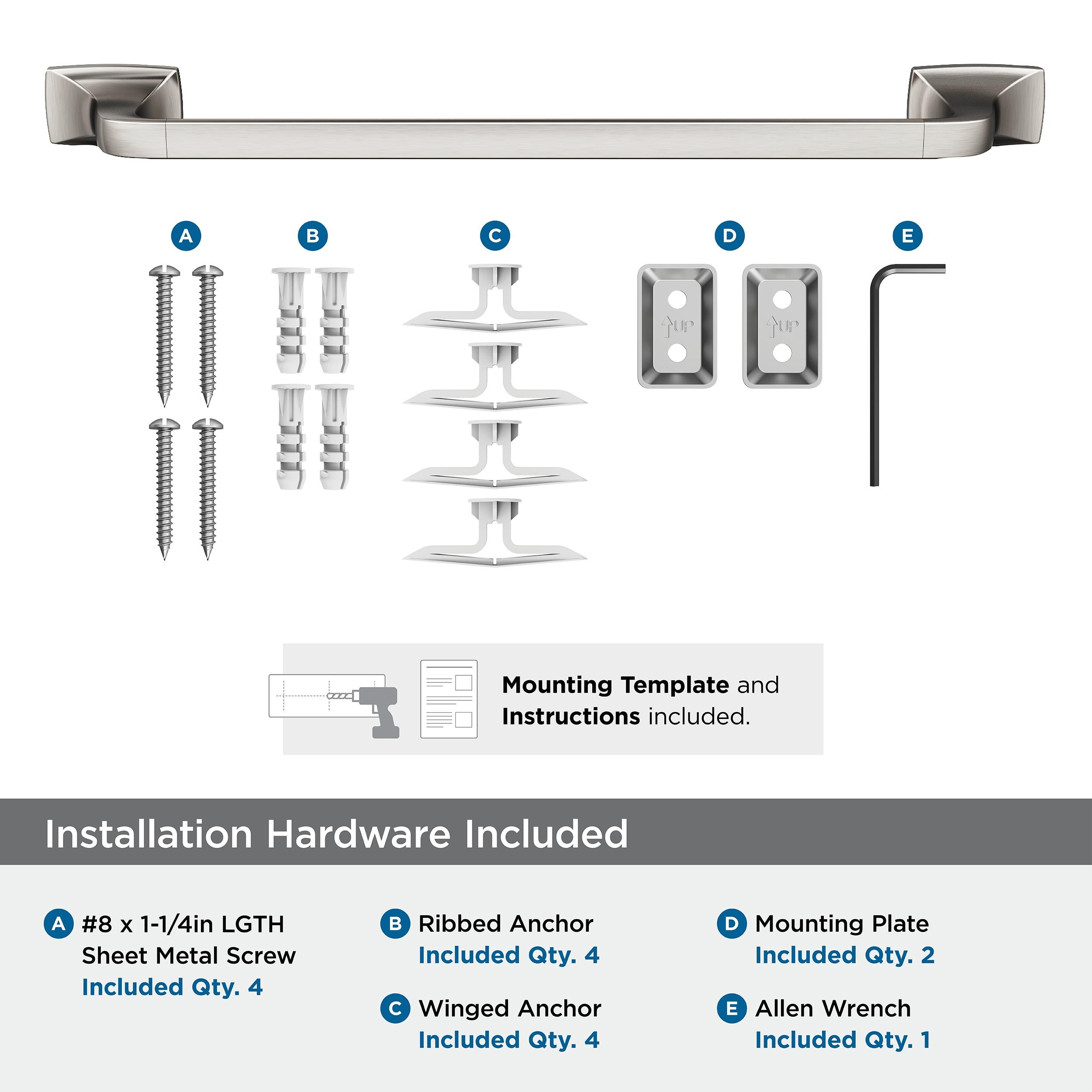 Amerock Highland Ridge Brushed Nickel 18 inch (457mm) Towel Bar