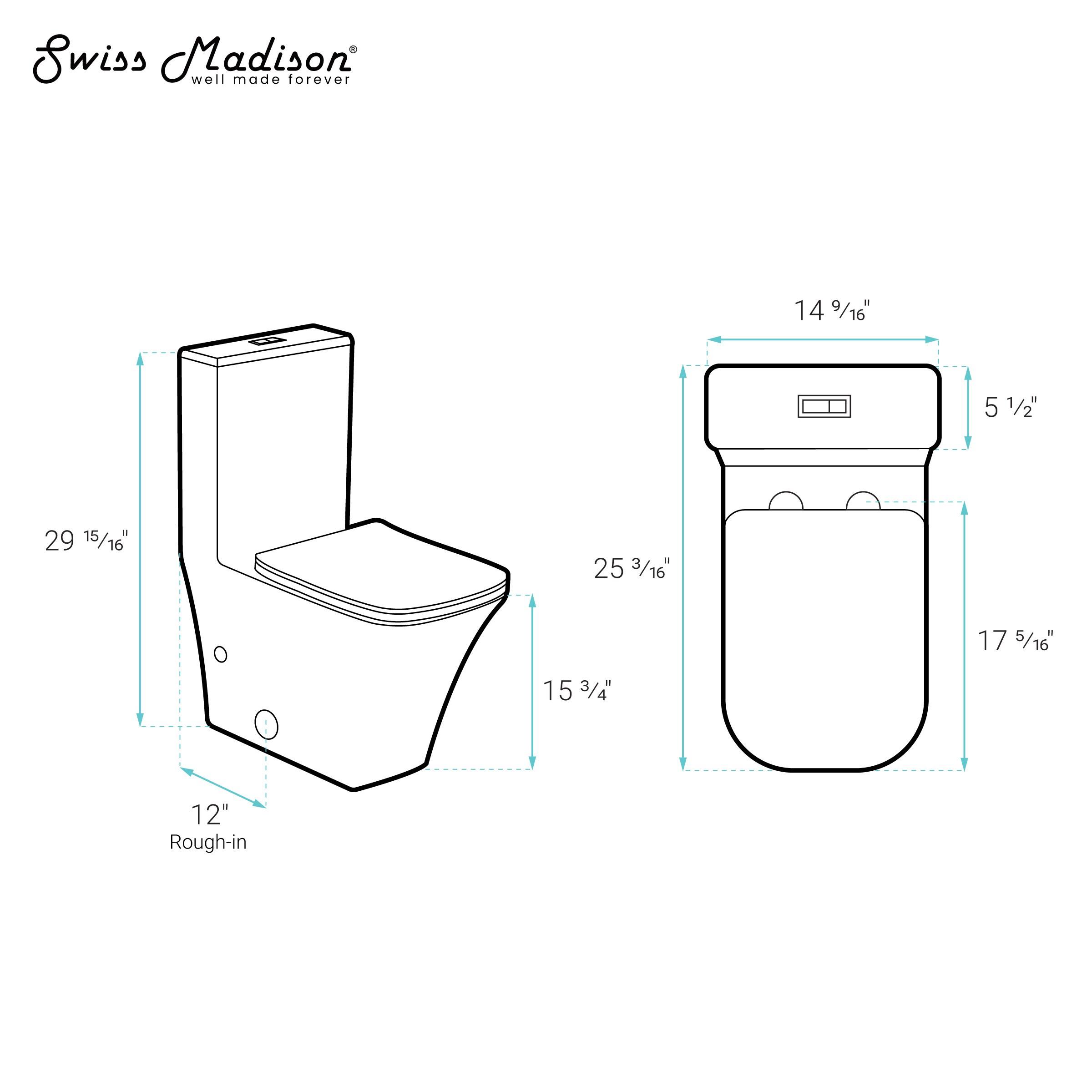 Concorde One-Piece Square Toilet Dual-Flush 1.1/1.6 gpf