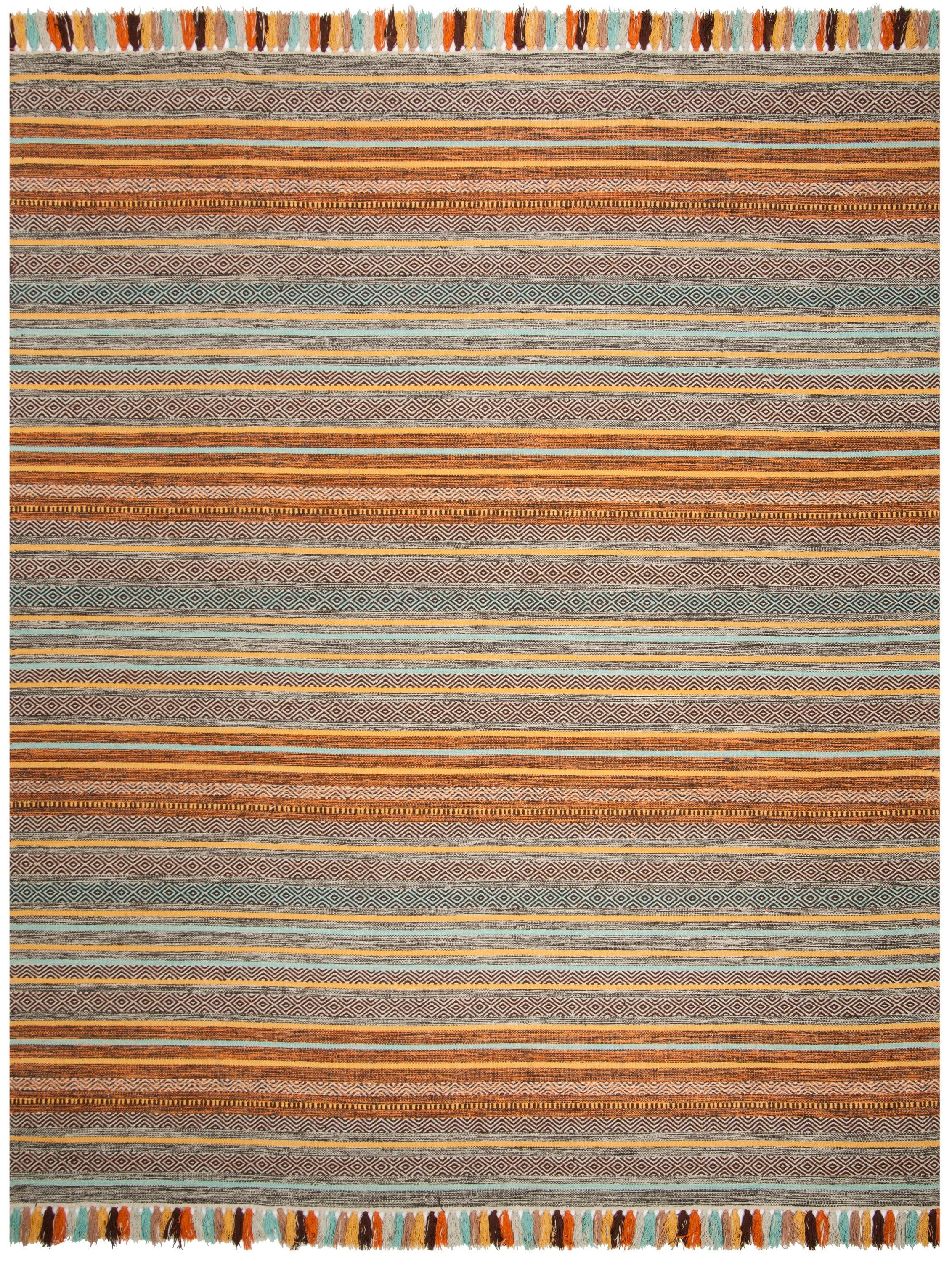 Montauk MTK901 Hand Woven Indoor Area Rug - Turquoise/Brown - 8'x10' - Safavieh.