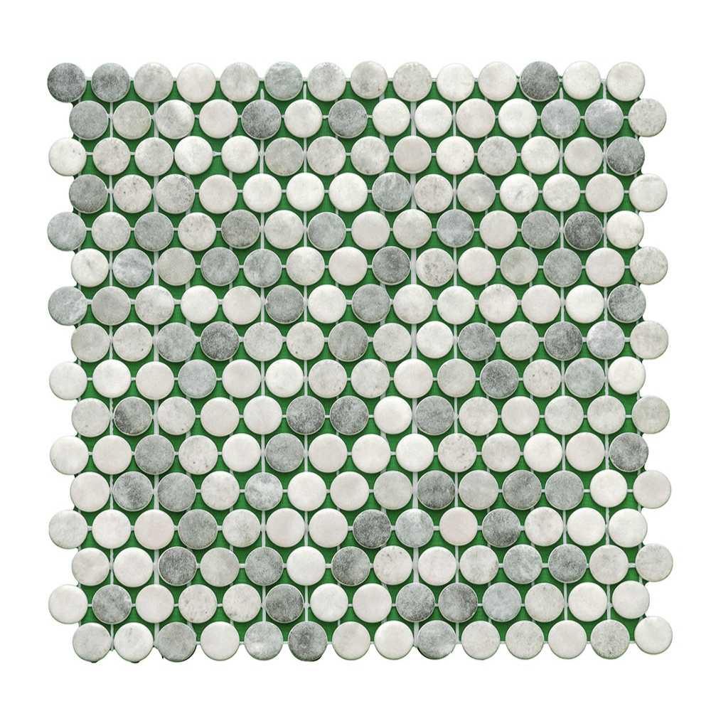 Eterna Penny 12"x12" Recycled Glass Mosaic Tile
