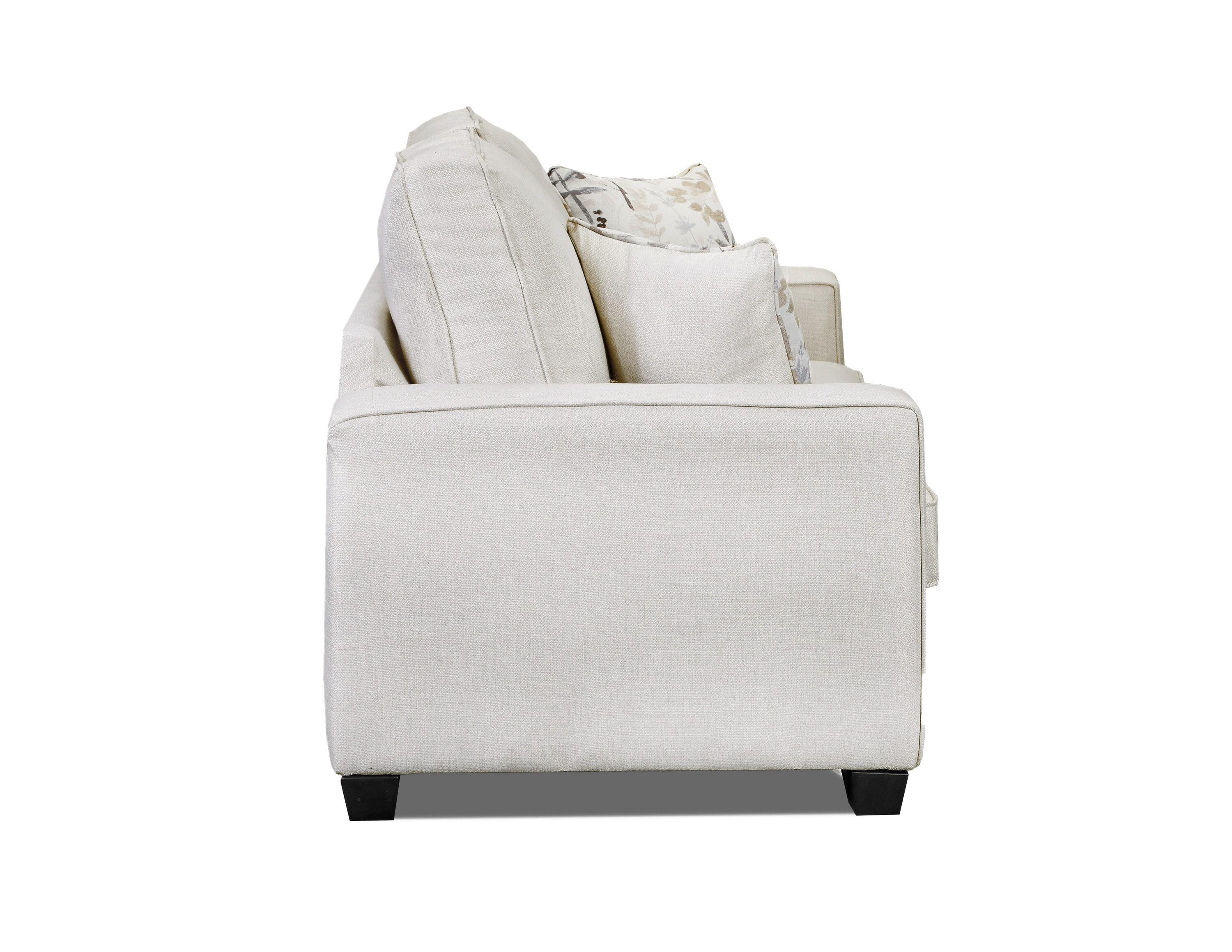 Furniture Classics Relay Linen Sofa Sleeper with Two Throw Pillows