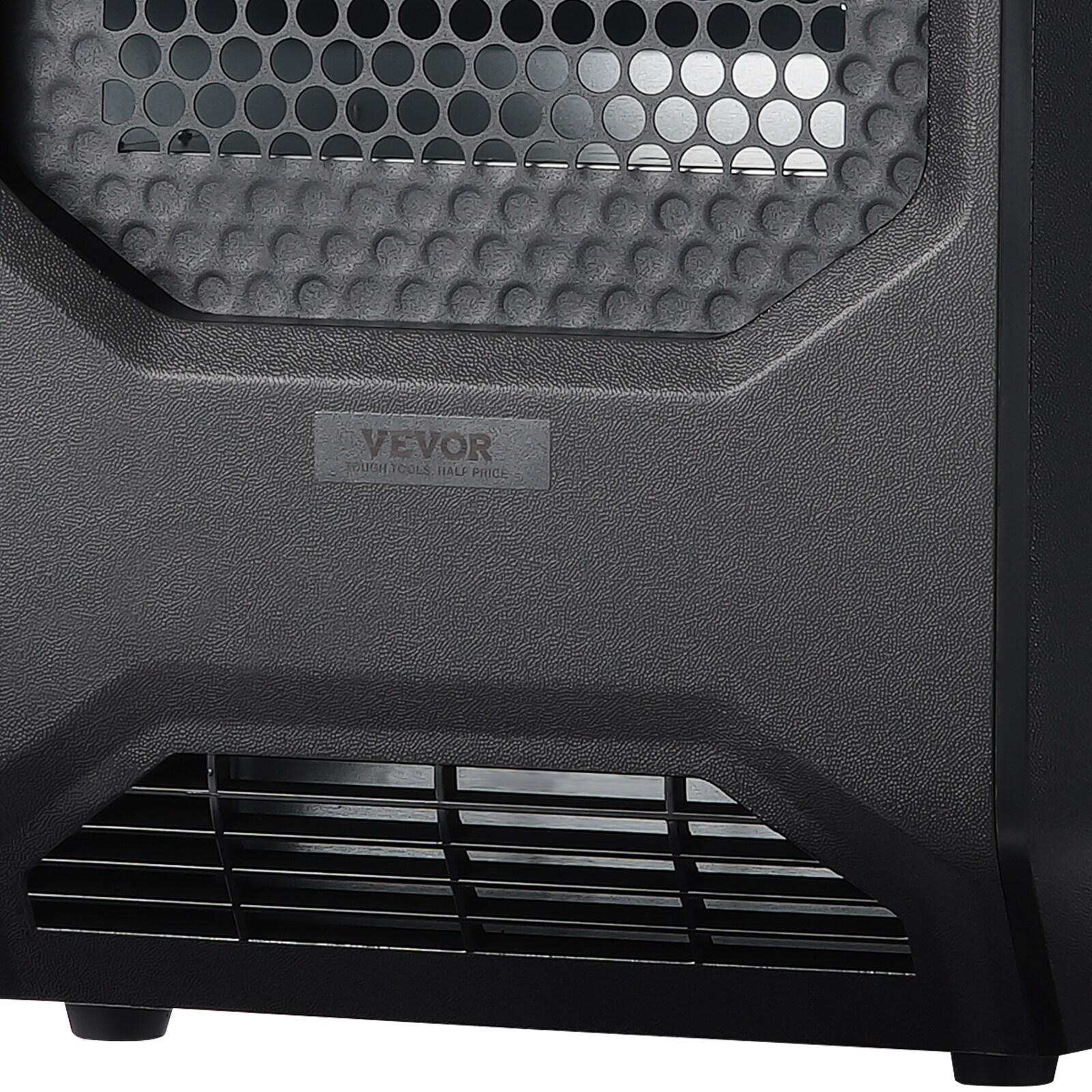 VEVOR Infrared Heater, 1500W Remote Control Electric Space Heater, LED Patio Heater w/ 3 Speeds & Timer & Overheat/Tip-Over Protection & Child Lock, for Bedroom,Living Room,Nursery,Studio,ABS