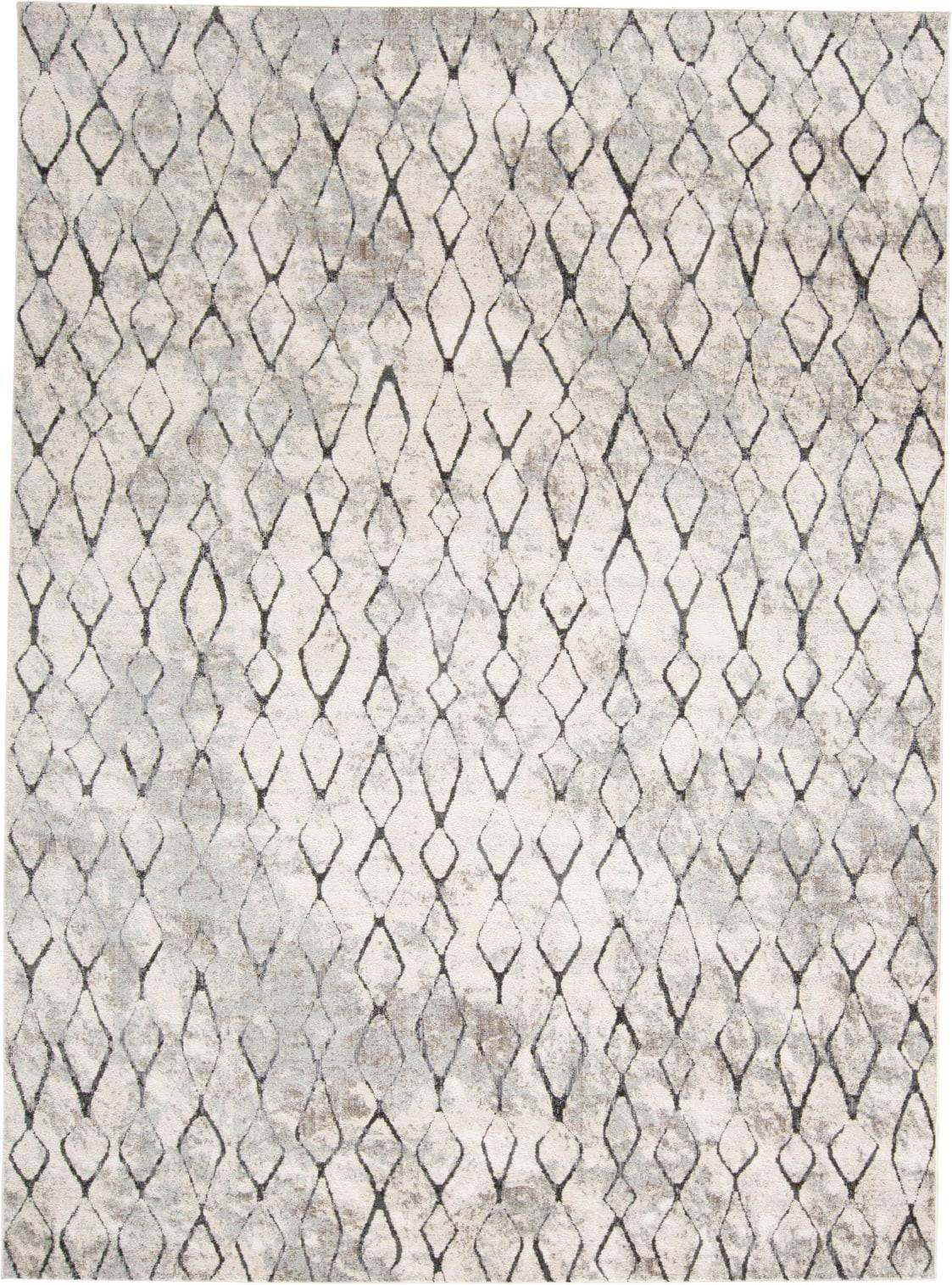 Kano Transitional Diamond Ivory/Gray/Taupe Area Rug