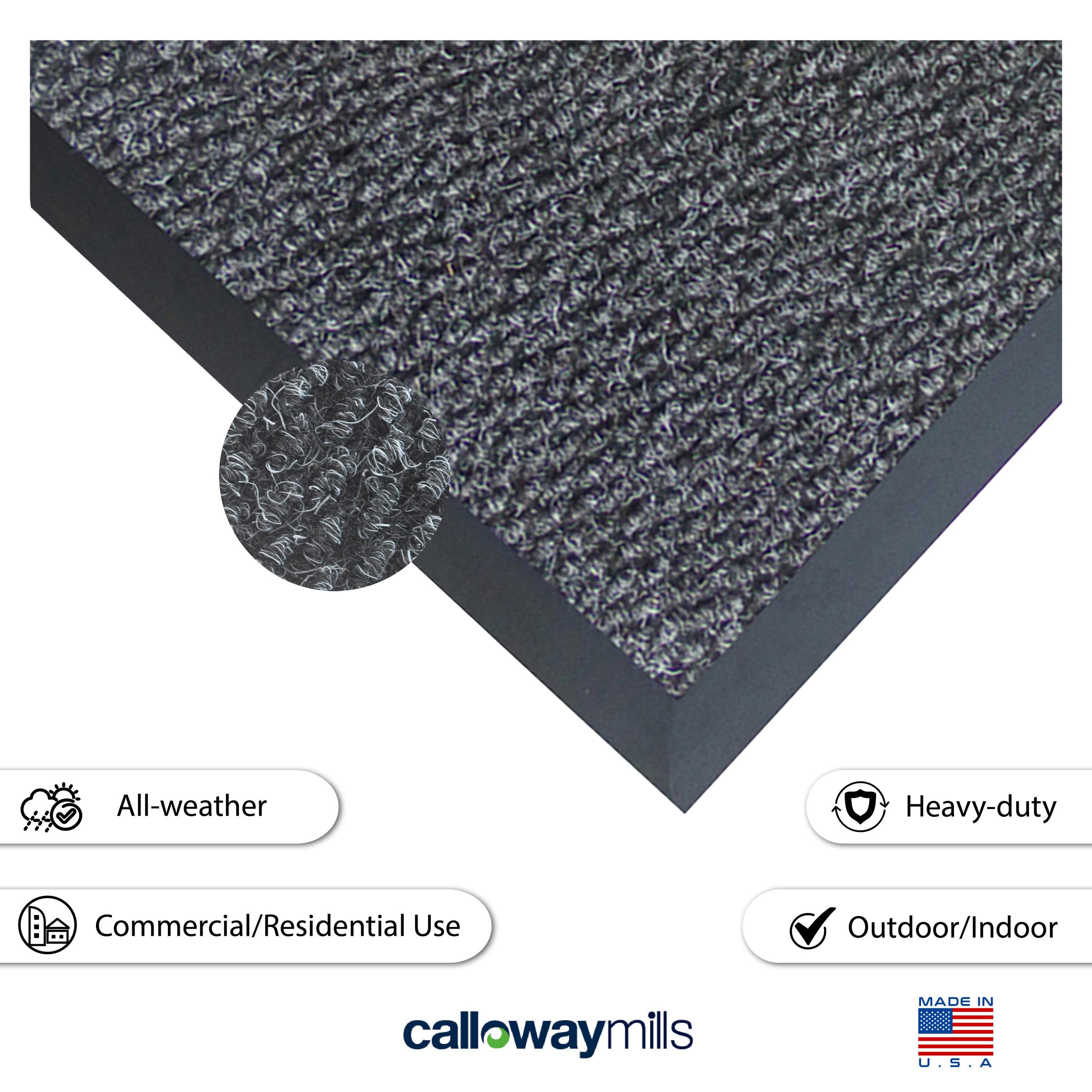 Callowaymills 36-in x 96-in Charcoal Indoor or outdoor Decorative Door Mat