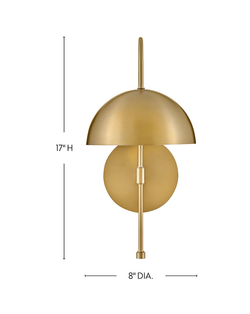 Lark Lou 1 - Light Sconce in  Lacquered Brass