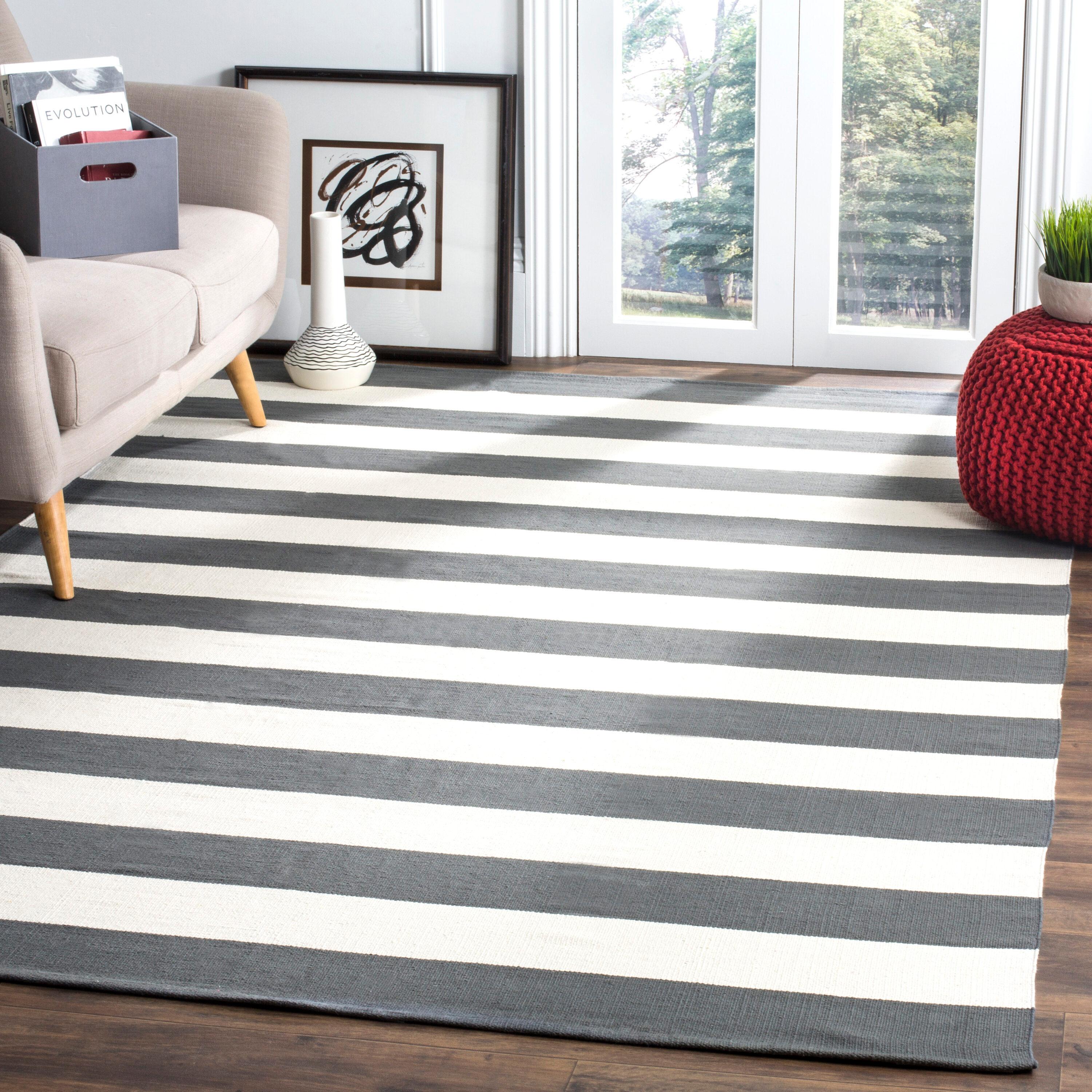 Montauk MTK712 Hand Woven Indoor Accent Rug - Grey/Ivory - 4'x6' - Safavieh