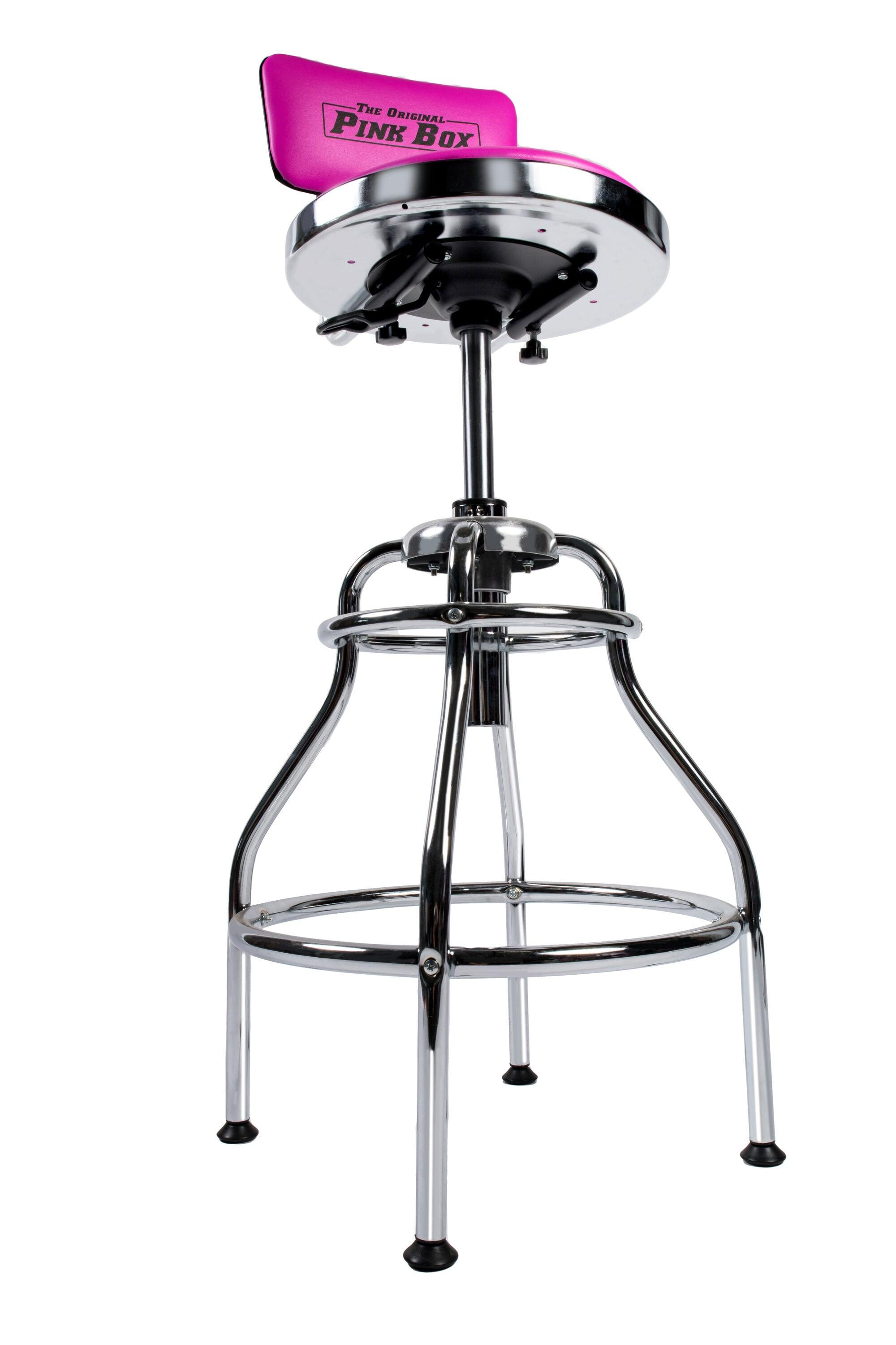 The Original Pink Box Swivel Upholstered Adjustable Height Counter Stool with Metal Frame