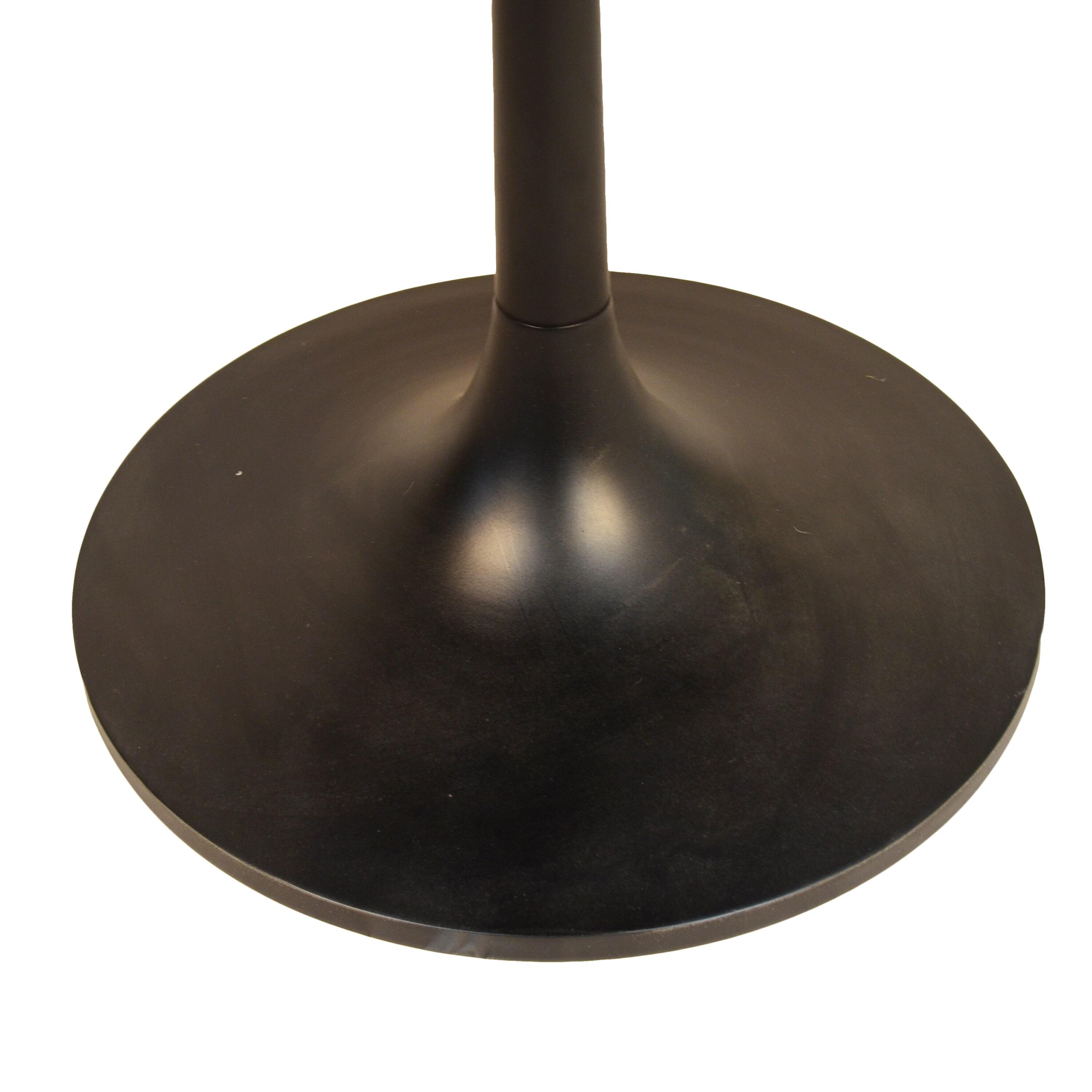 Carolina Living 30" Somerset Wood Top Round Dining Table Black: Mango Wood, Pedestal Base