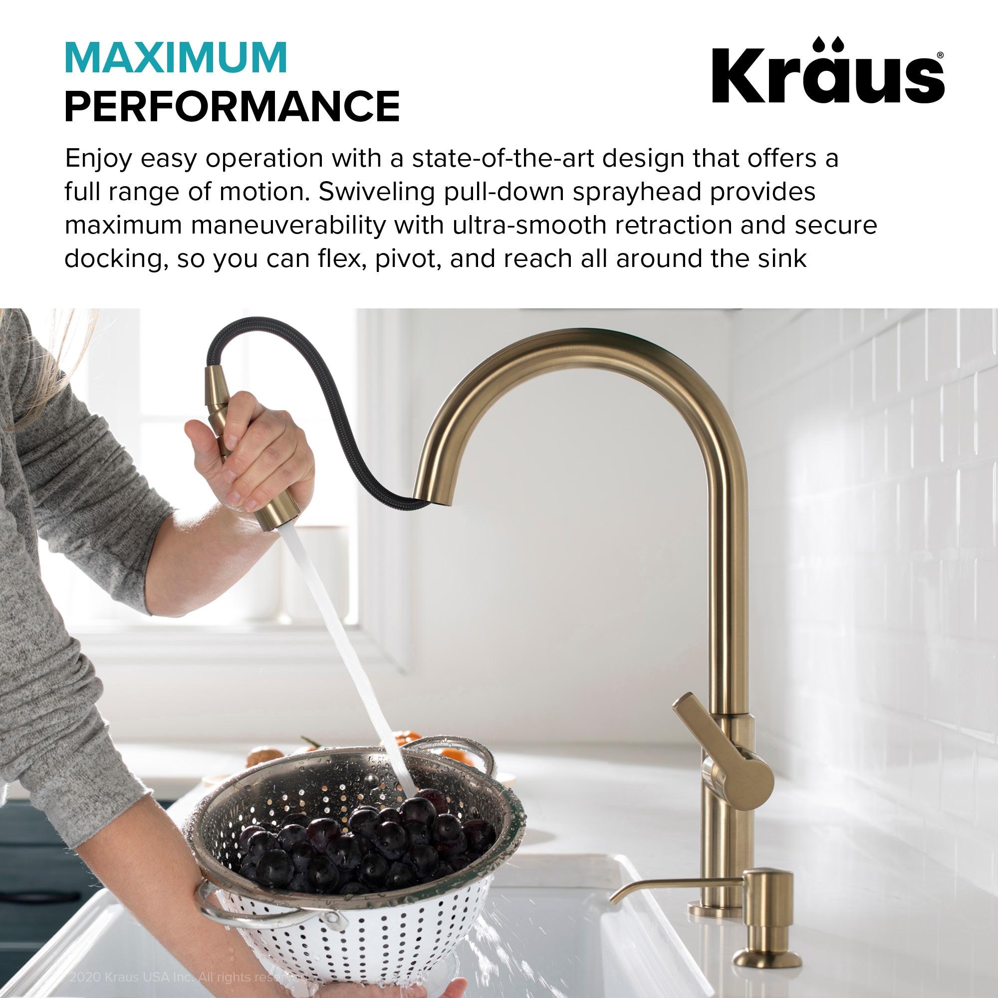 KRAUS Oletto Single Handle Pull Down Kitchen Faucet