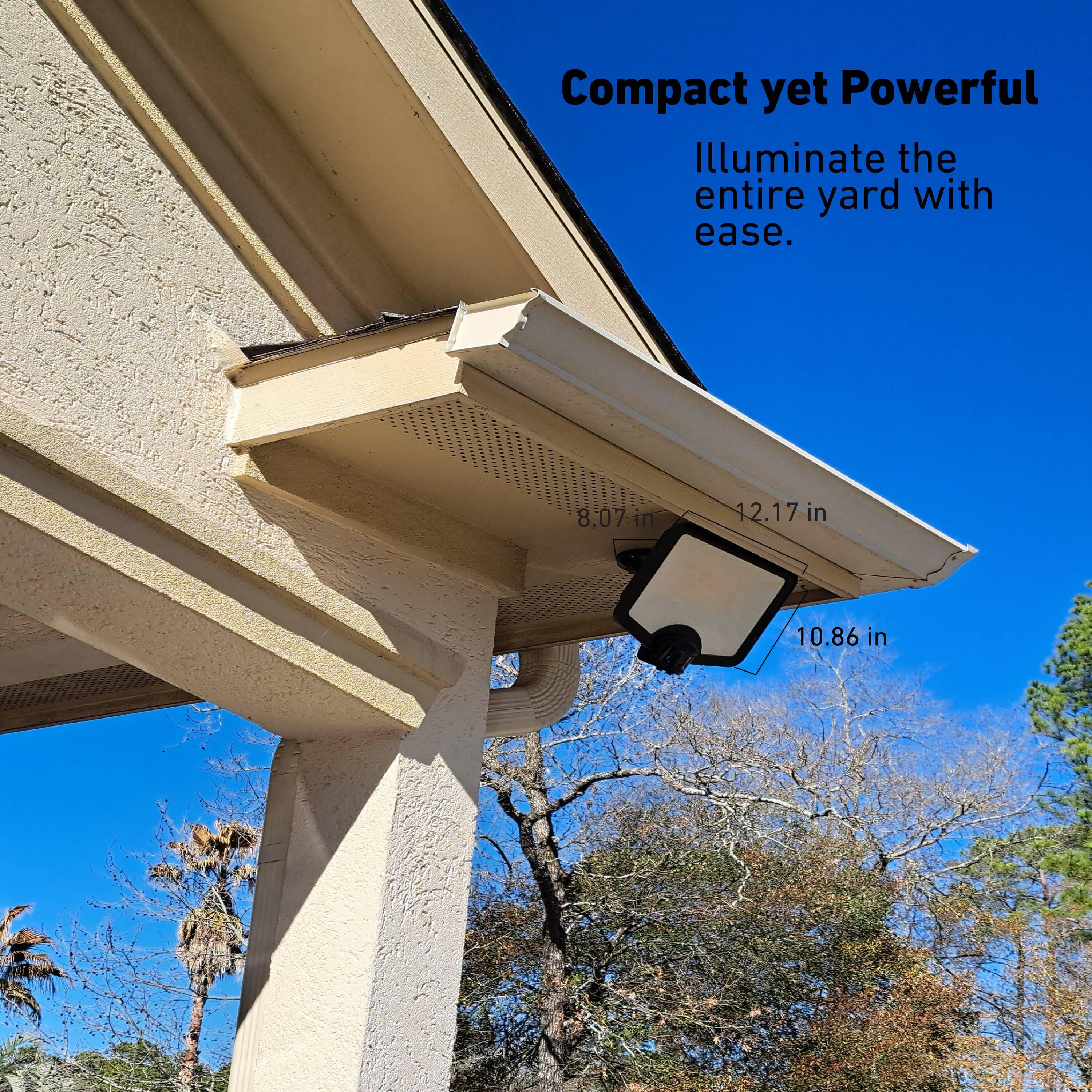 Good Earth Lighting Hyper Bright LED Motion Activated Security Flood - Bronze, 2000 or 7000 Selectable Lumens, 3000K/4000K/5000K Color Selectable Temperature, IP65 Rated